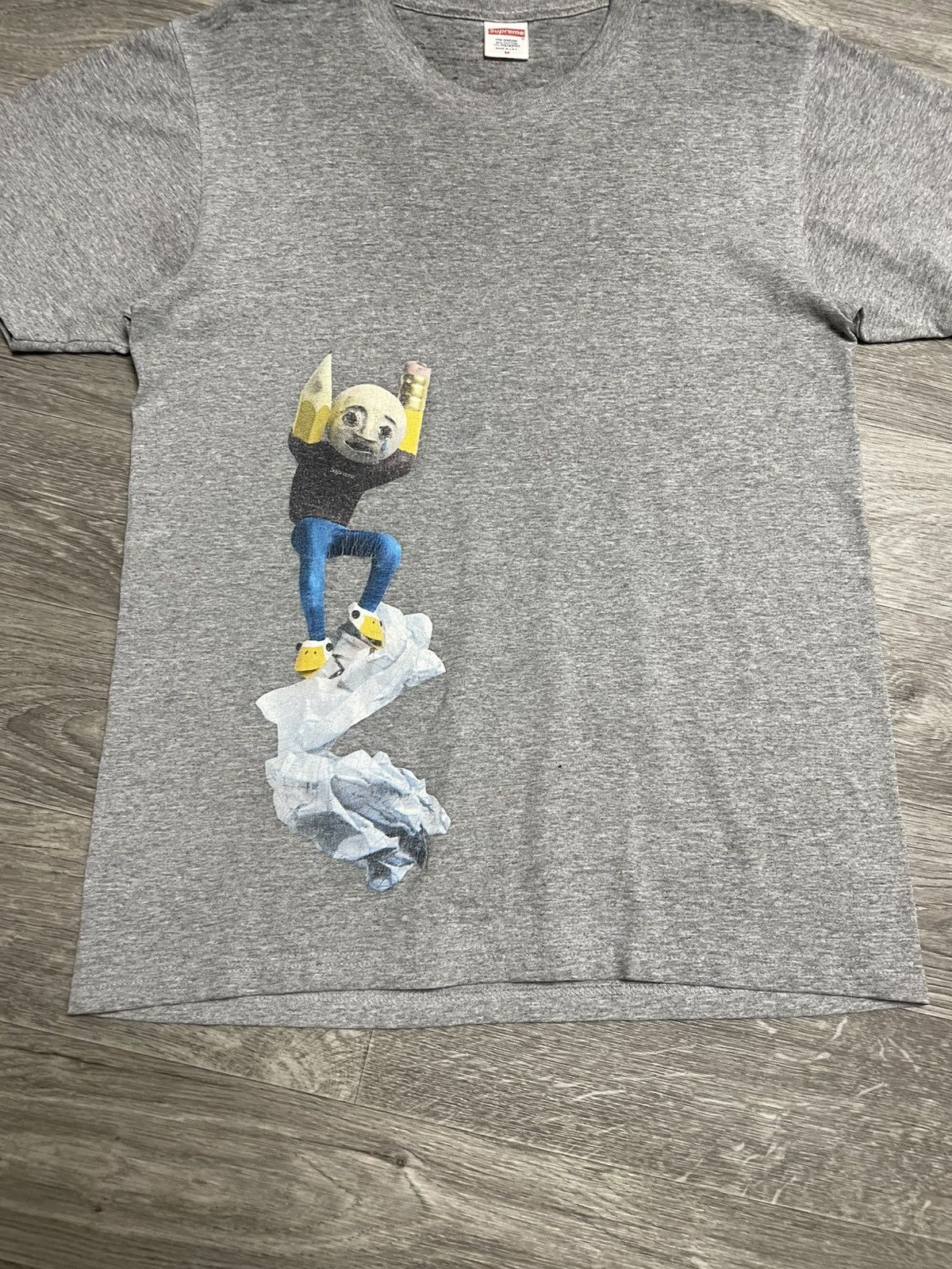 Supreme Supreme x Mike Hill Regretter Grey T-Shirt SS17 Size US M / EU 48-50 / 2 - 3 Thumbnail