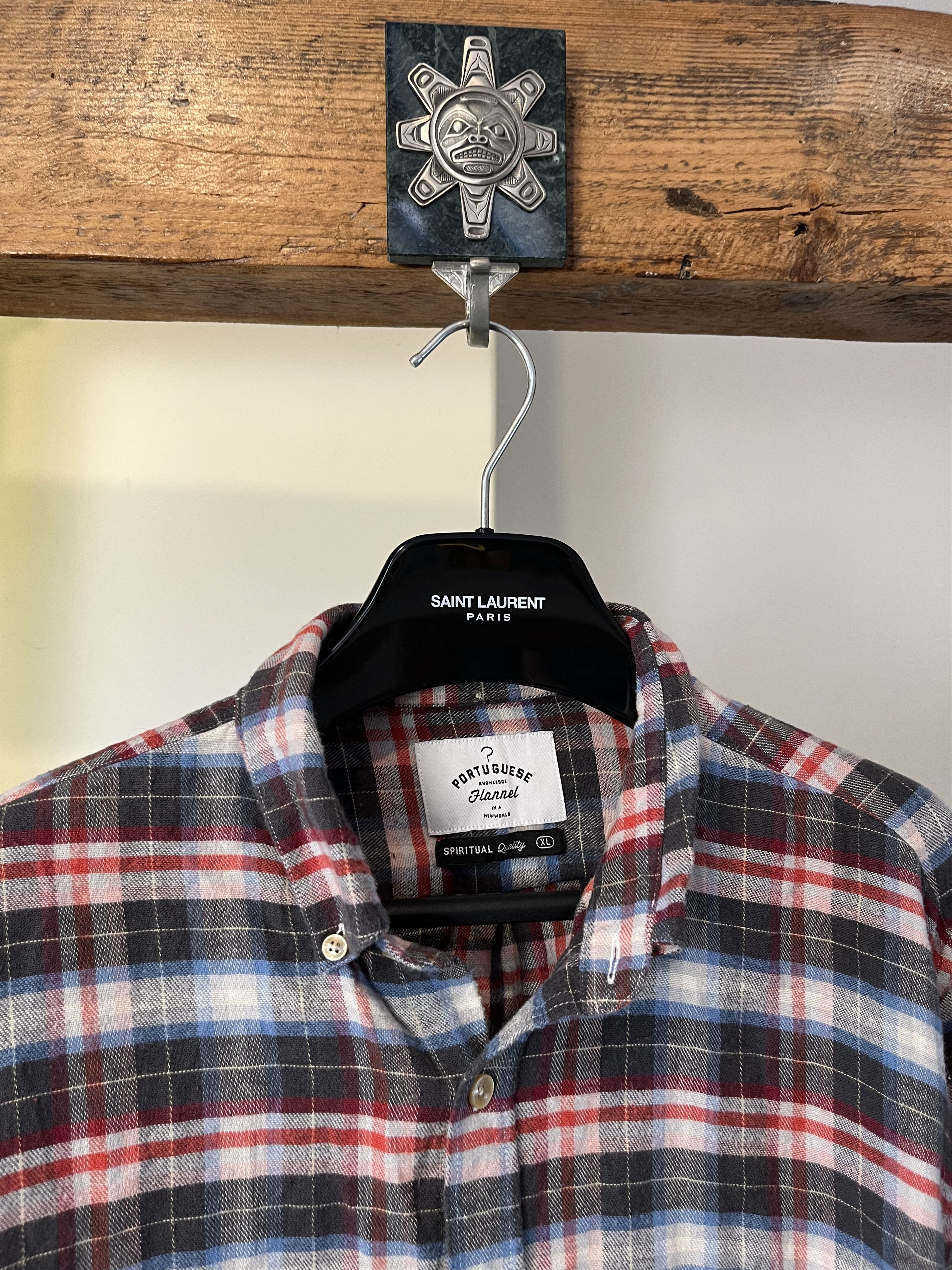 Designer × Portuguese Flannel Portuguese Flannel Spiritual Quality Checked Shirt XL Size US XL / EU 56 / 4 - 3 Thumbnail