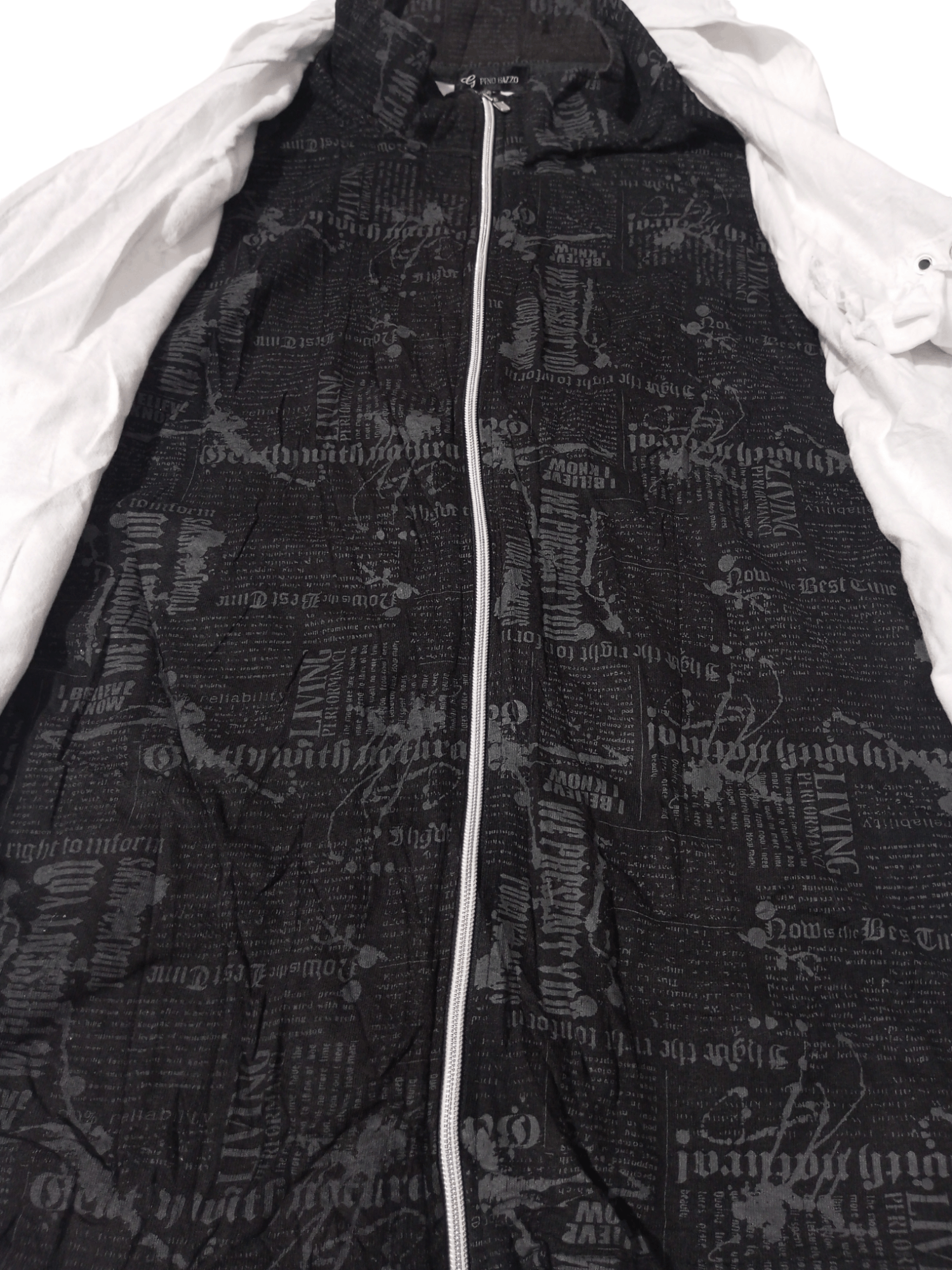 Japanese Brand Vintage pino bazzo double layer poem hoodie Size US XL / EU 56 / 4 - 3 Thumbnail