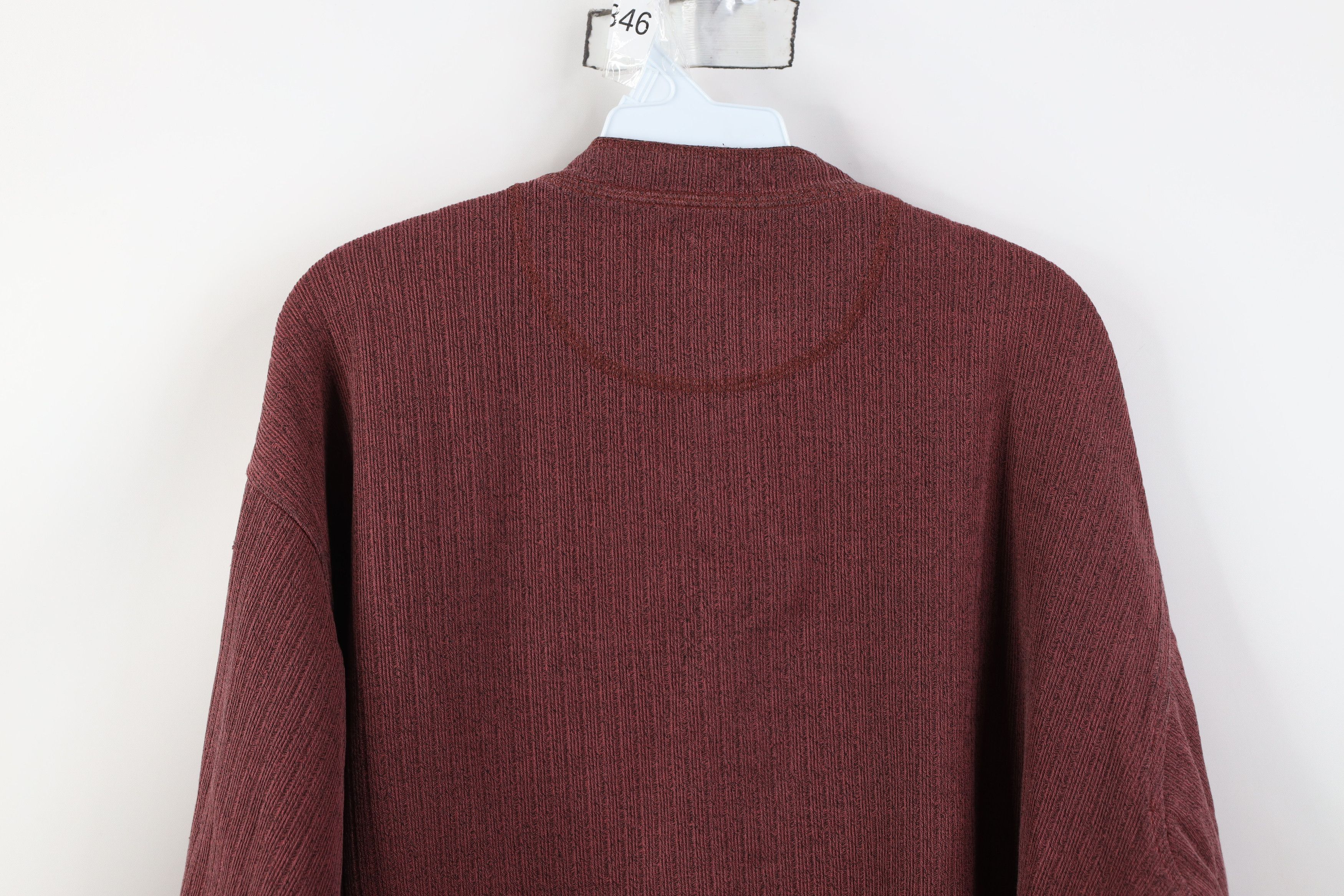 Vintage Vintage 90s Streetwear Heavy Knit Long Sleeve Henley T-Shirt Size US L / EU 52-54 / 3 - 11 Thumbnail
