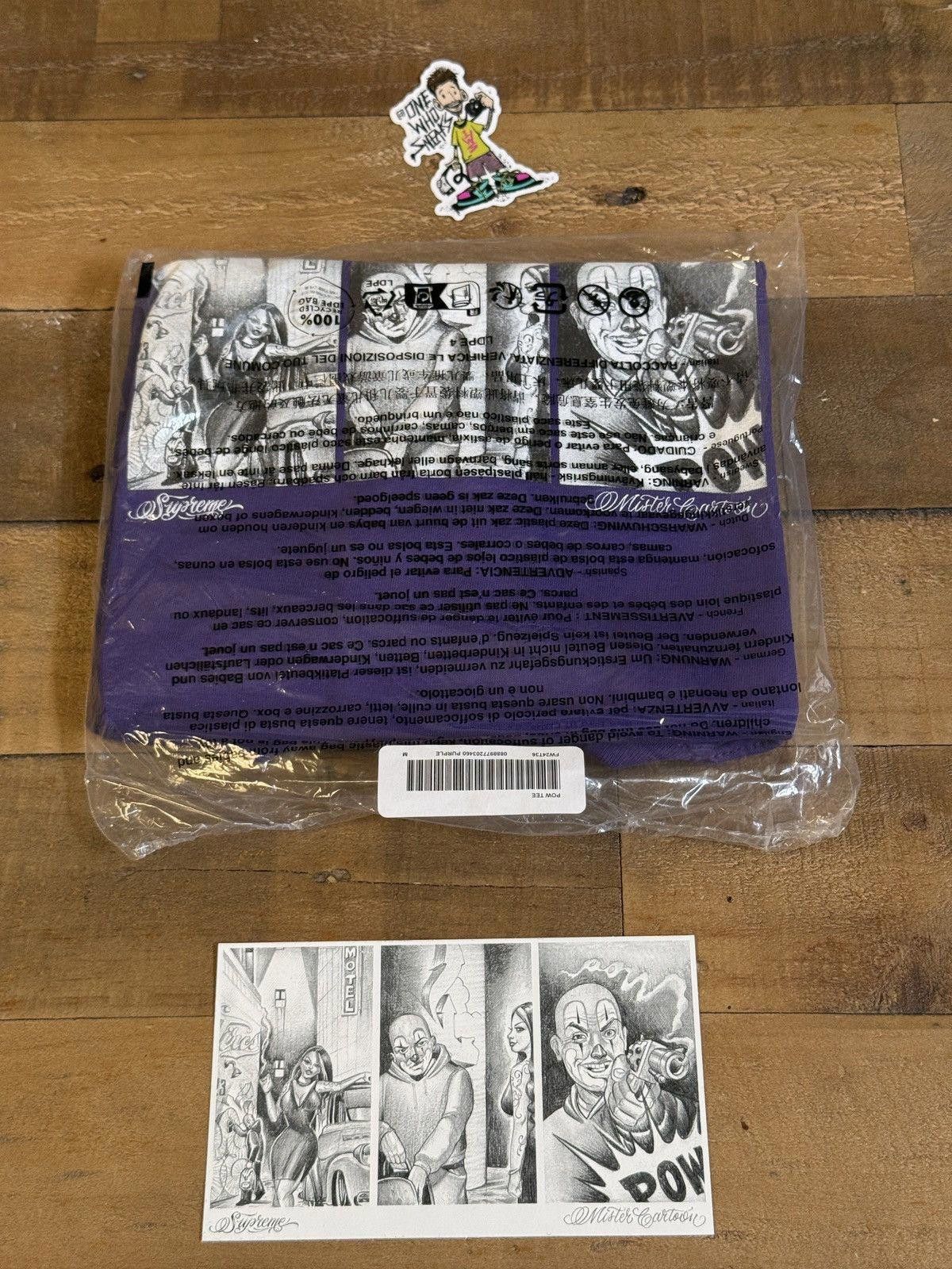 Supreme Mister Cartoon Tee Sticker Size Medium