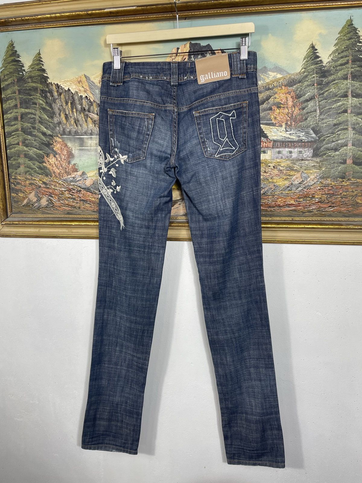 Designer × John Galliano × Vintage John Galliano Vintage Denim Jeans Trousers Coquette Pant Y2k Size 28" / US 6 / IT 42 - 8 Thumbnail