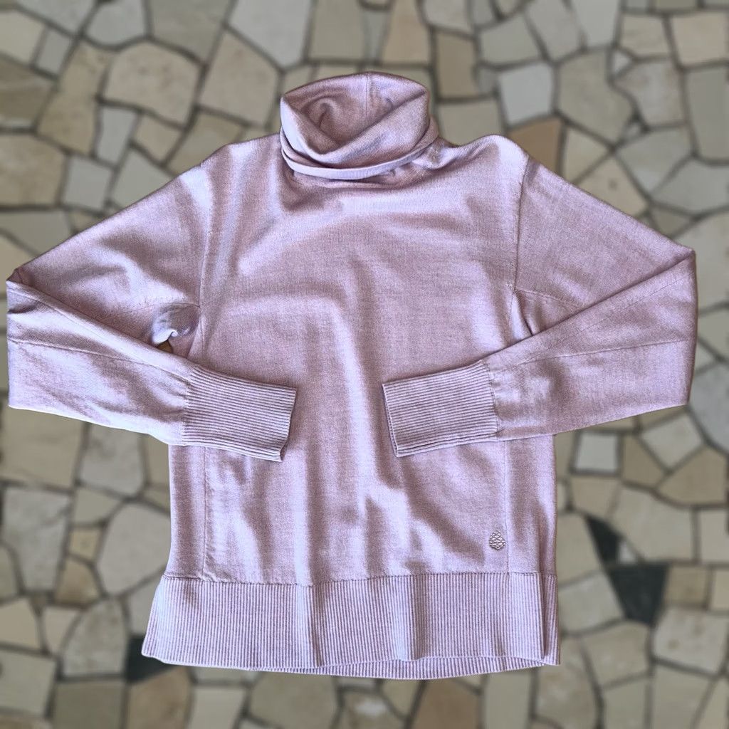 Pinko Stio Merino Wool Turtleneck Sweater Pink Long Sleeve Women’s XS Pullover Casual Outdoor Bohemian Classic Size XS / US 0-2 / IT 36-38 - 1 Thumbnail
