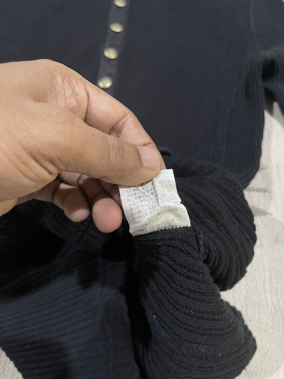 Tete Homme 90s TETE HOMME BY ISSEY MIYAKE HALF BUTTON KNITWEAR Size US M / EU 48-50 / 2 - 12 Thumbnail