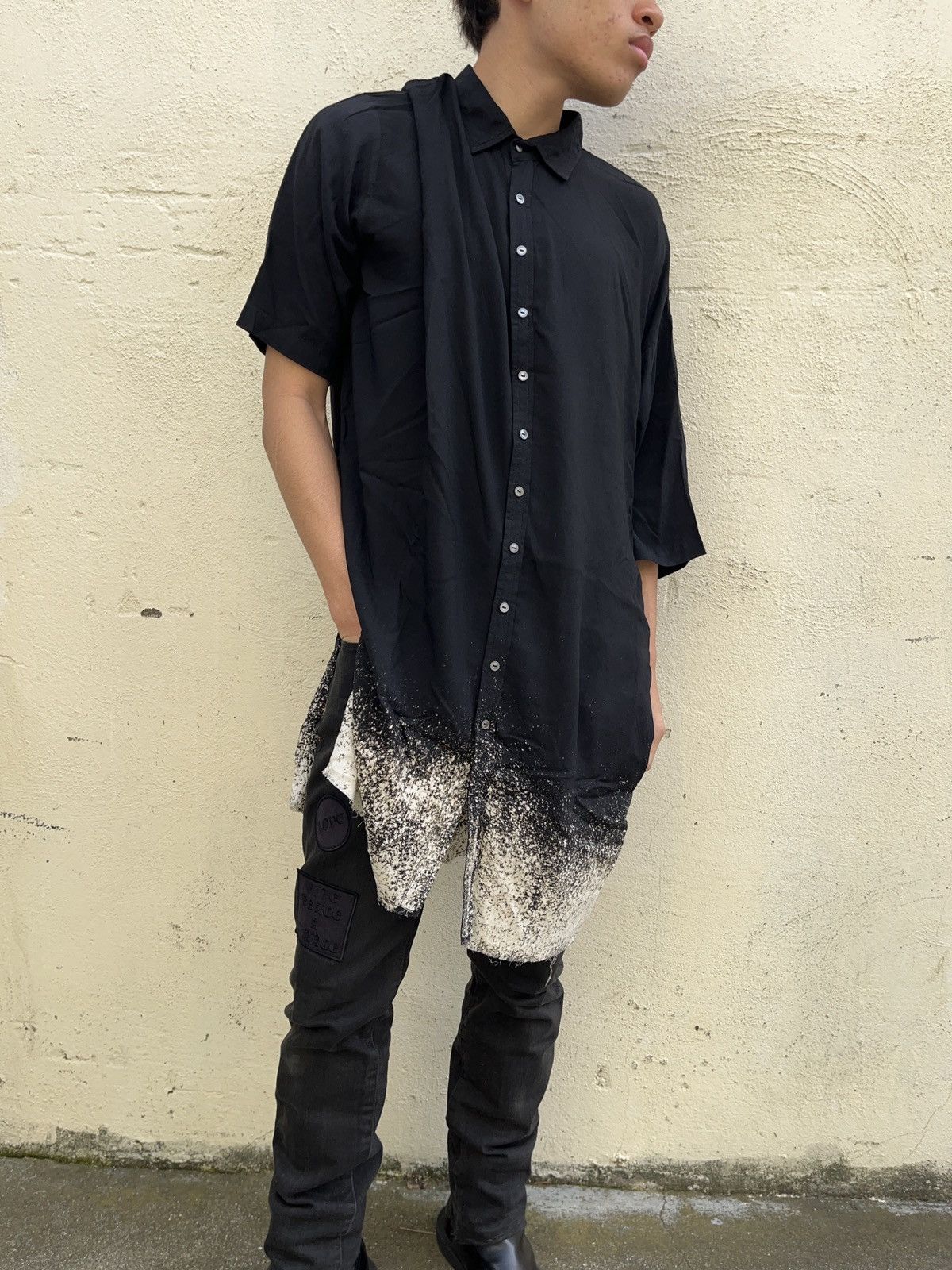 Japanese Brand × KMRii KMRii Discharged Rayon Lazy Shirt Size US M / EU 48-50 / 2 - 10 Thumbnail
