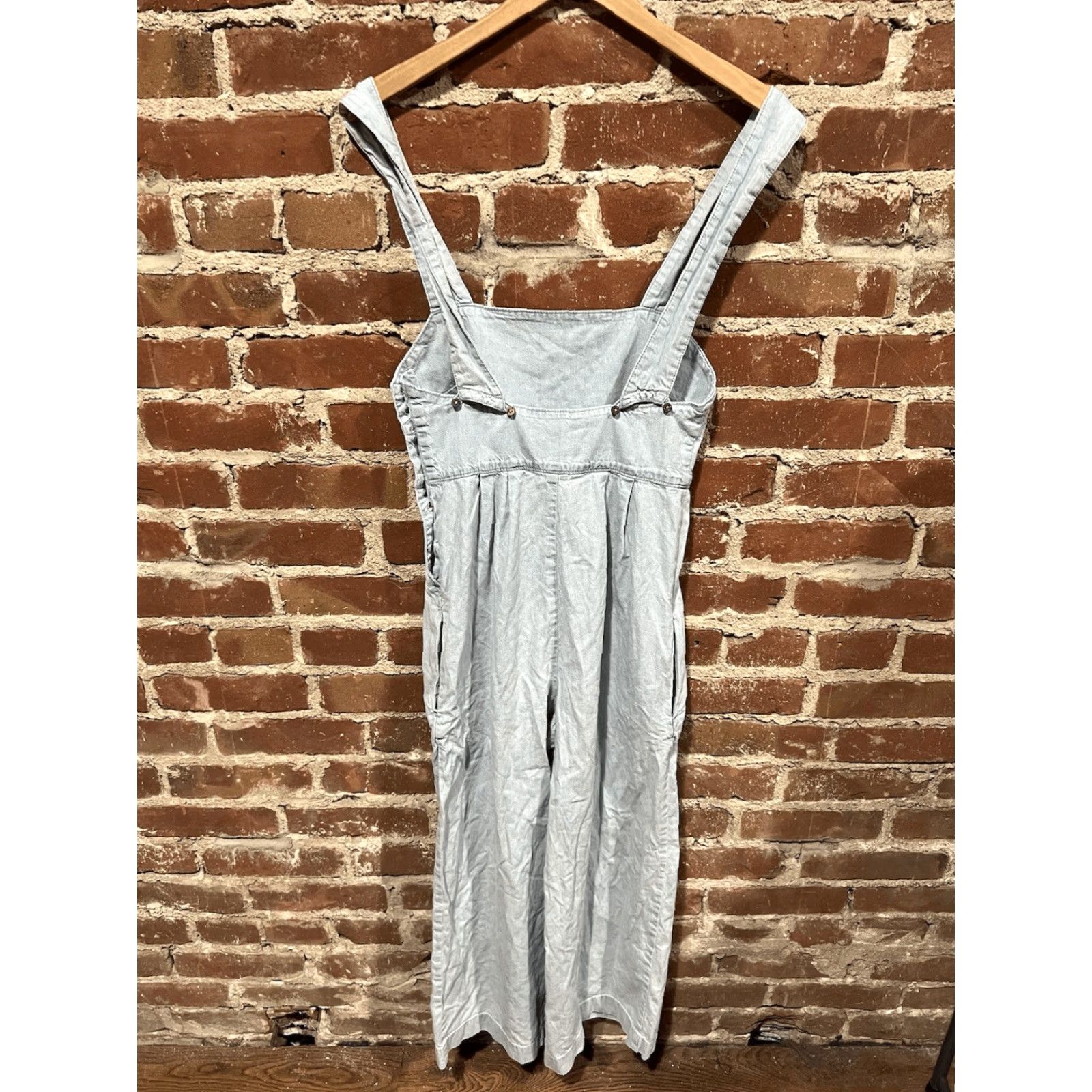 Free People Free People Jumpsuit Denim Sleeveless Blue Womens 0 Size Regular One-Piece 25in Inseam Size 25" / US 0 / IT 36 - 2 Thumbnail