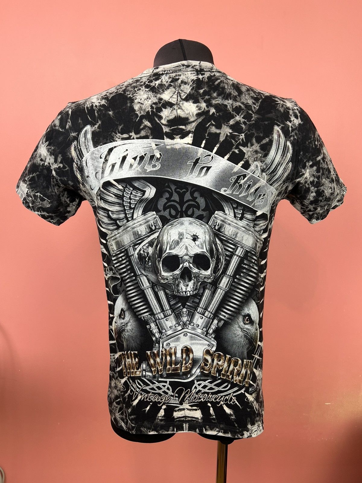 Vintage Wild copyright skull motor moto shirt tee vintage rock Size US S / EU 44-46 / 1 - 1 Thumbnail