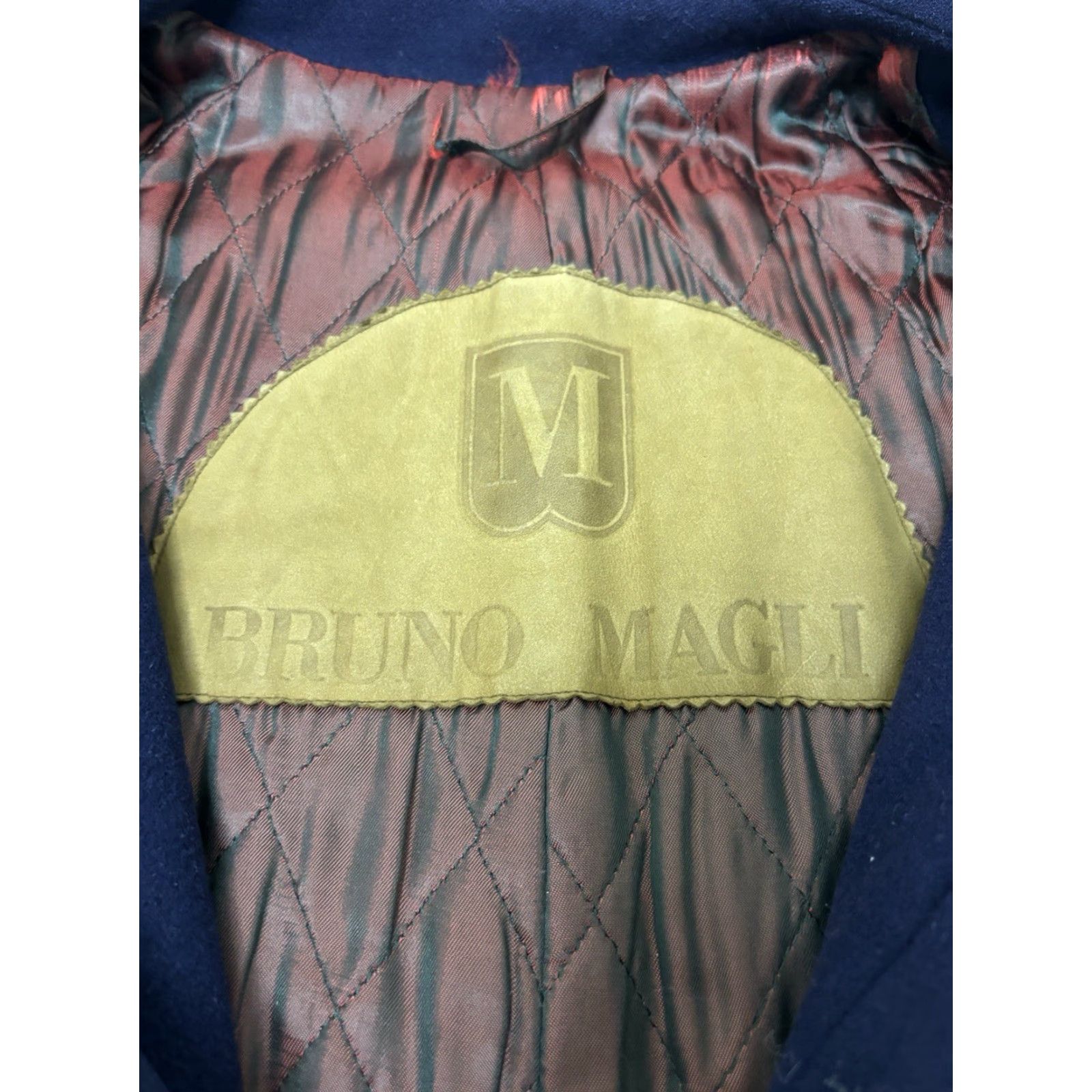 Bruno Magli VINTAGE Bruno Magli Coat Wool Navy Blue Fleece Lined Size 50 Button Men Size US M / EU 48-50 / 2 - 2 Thumbnail