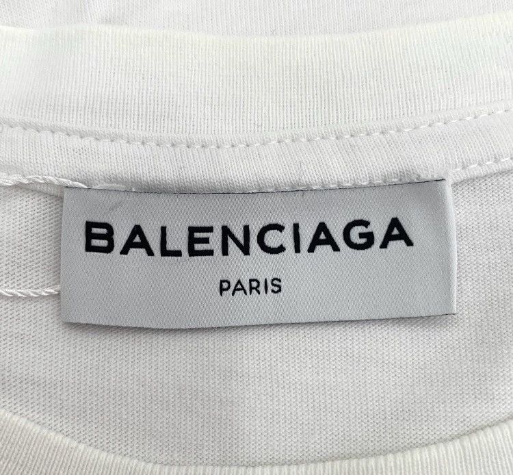 Balenciaga Balenciaga white logo letter print round neck cotton short s Size US S / EU 44-46 / 1 - 6 Thumbnail