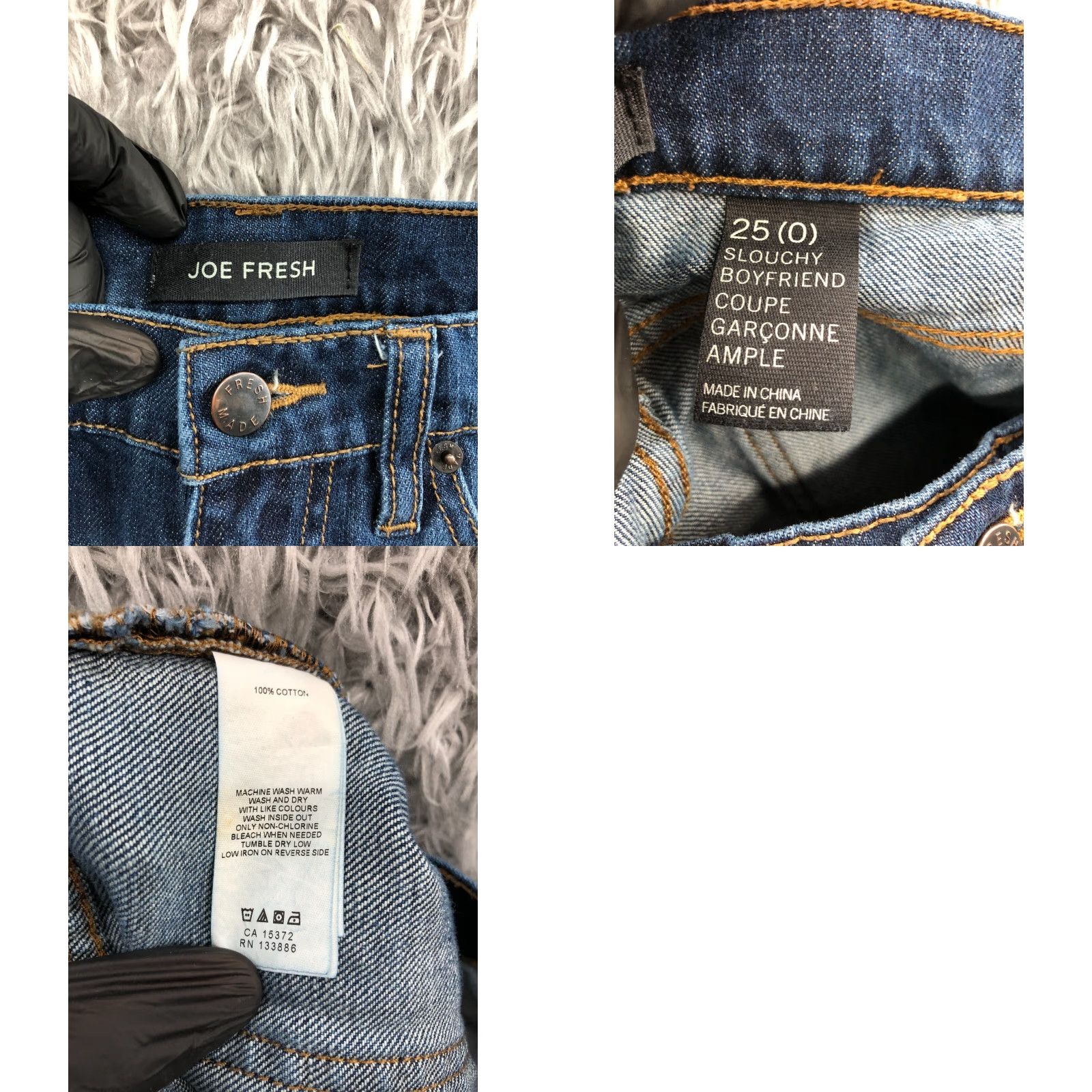 Vintage Joe Fresh Jeans Slouchy Boyfriend Size 0 Womens Medium Wash Blue Denim Regular Fit 5-Pocket Size 25" / US 0 / IT 36 - 8 Thumbnail
