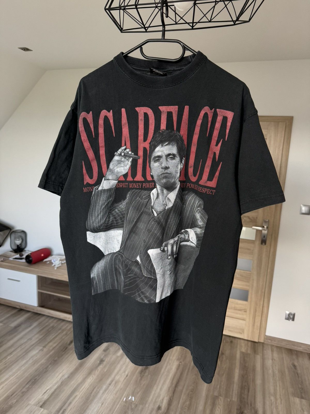 Japanese Brand × Vintage Vintage Scarface movie washed faded tshirt AOP 90s Al Pacino Size US XL / EU 56 / 4 - 8 Thumbnail