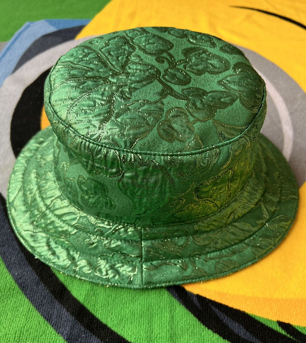 Gucci Gucci Pile Jacquard Bucket Hat Reseda/Dark Green monogram Size ONE SIZE - 7 Thumbnail