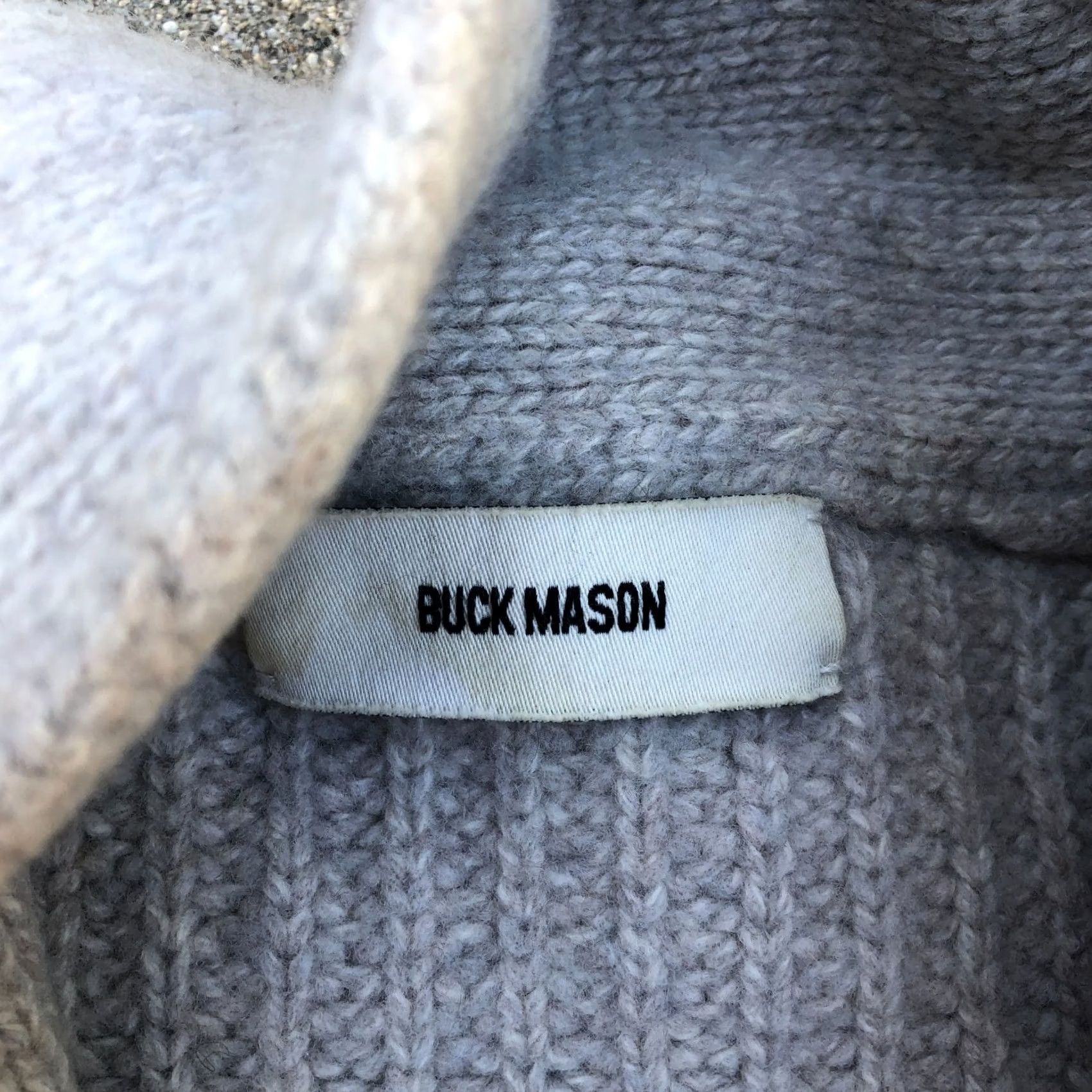 Buck Mason Buck Mason Wool Cashmere Blend Cardigan Sweater Mens L Grey Knit Shrunk Ribbed Chest 19" Length 26" Size US L / EU 52-54 / 3 - 7 Thumbnail