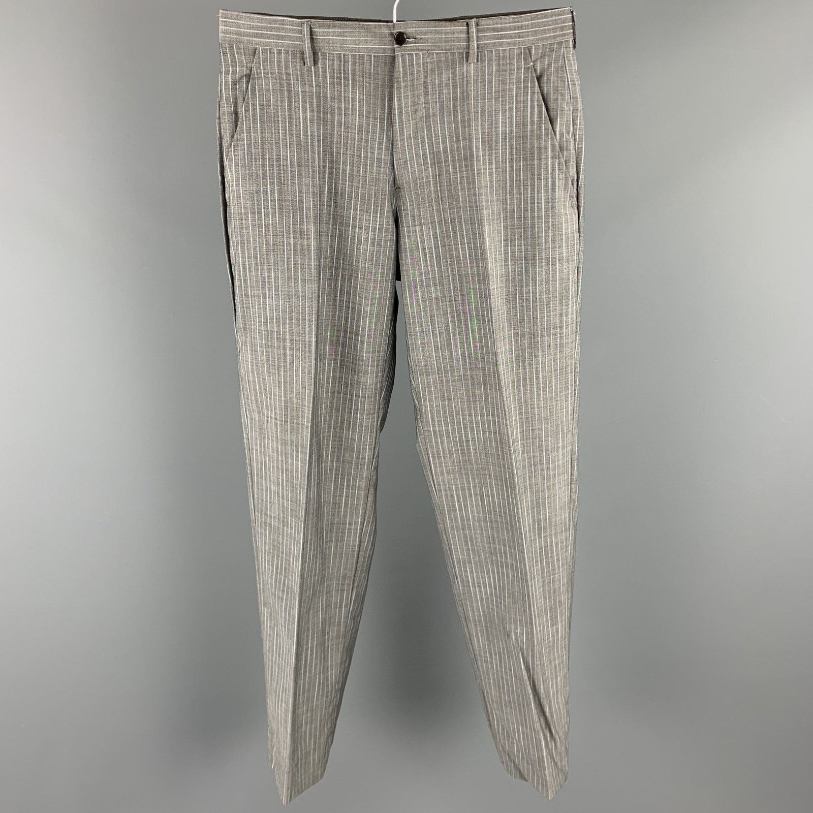 Etro ETRO Size 38 Regular Stripe Wool / Mohair Notch Lapel Suit Size 38R - 7 Thumbnail
