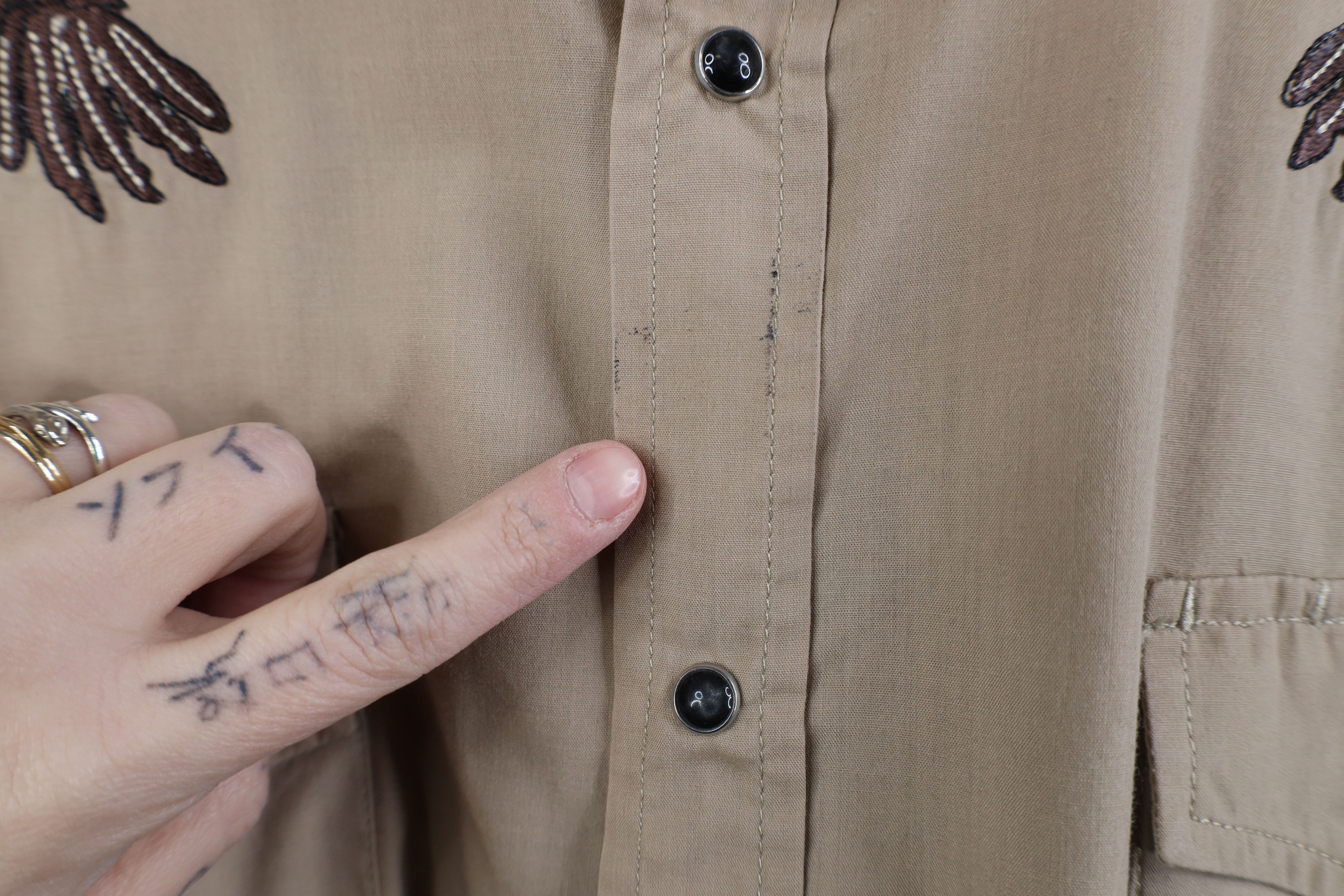 Vintage Vintage 90s Rockabilly Eagle Feather Snap Button Shirt Size US XL / EU 56 / 4 - 7 Thumbnail