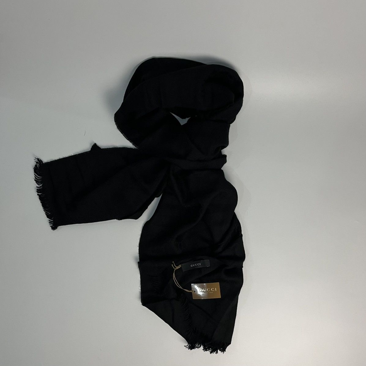 Gucci Brand New Gucci - 2007 Wool Monogram Fringe Scarf Size ONE SIZE - 1 Thumbnail