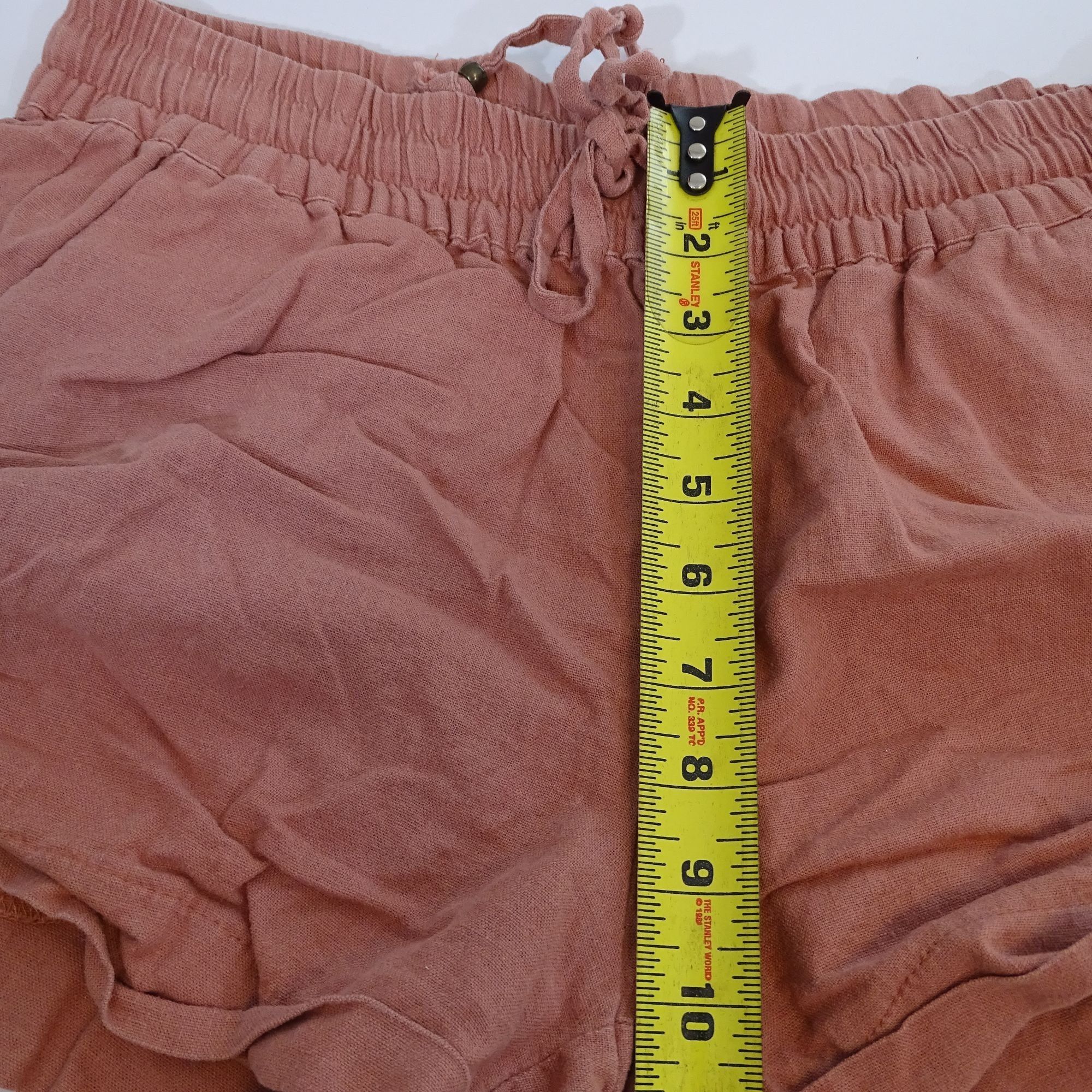 Other Love Tree Women Pink Linen Blend Shorts Size L Casual Summer Size 30" / US 8 / IT 44 - 9 Thumbnail