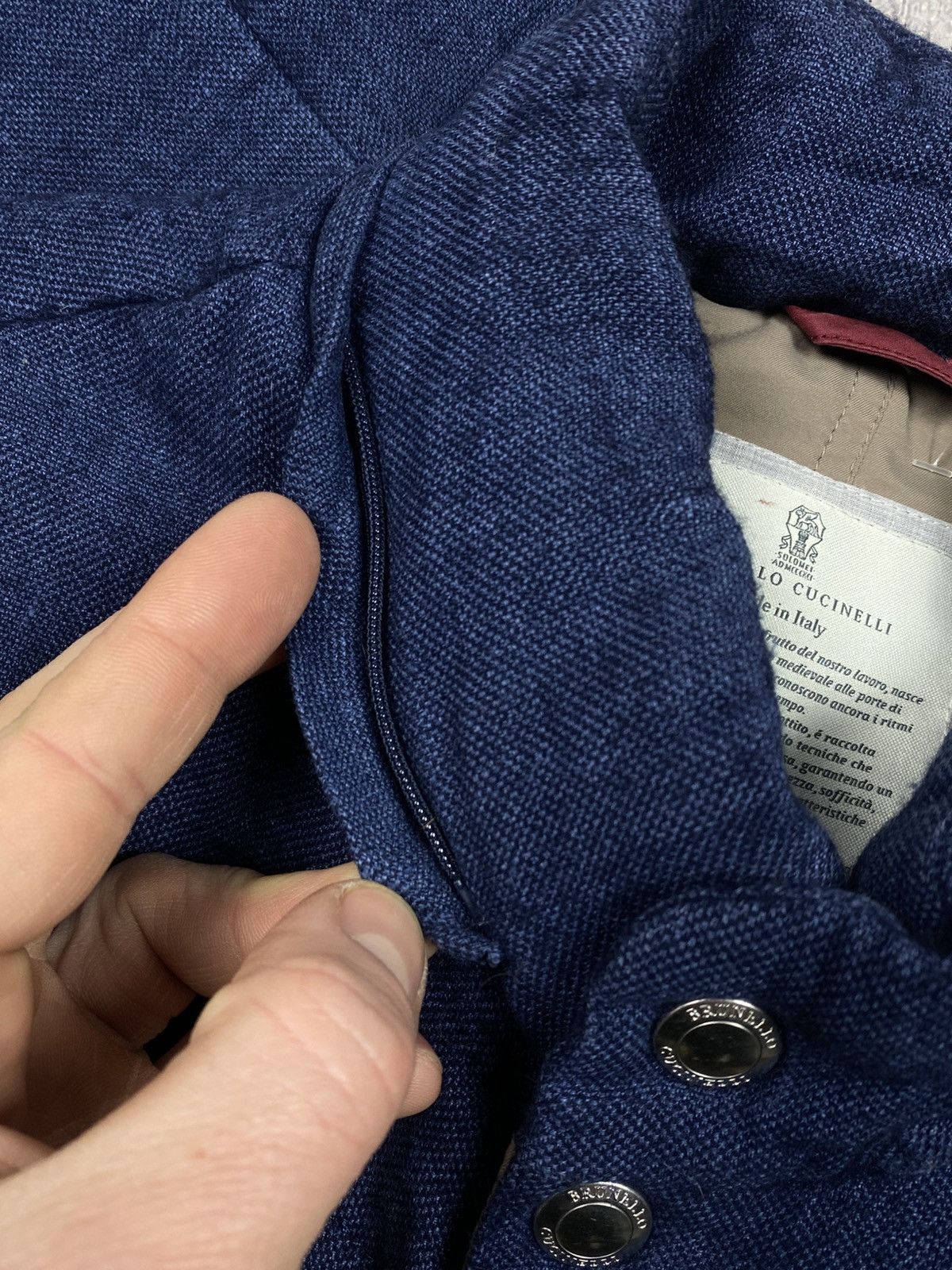 Brunello Cucinelli Brunello Cucinelli Linen Wool Silk Down Padded Vest Size US M / EU 48-50 / 2 - 12 Thumbnail