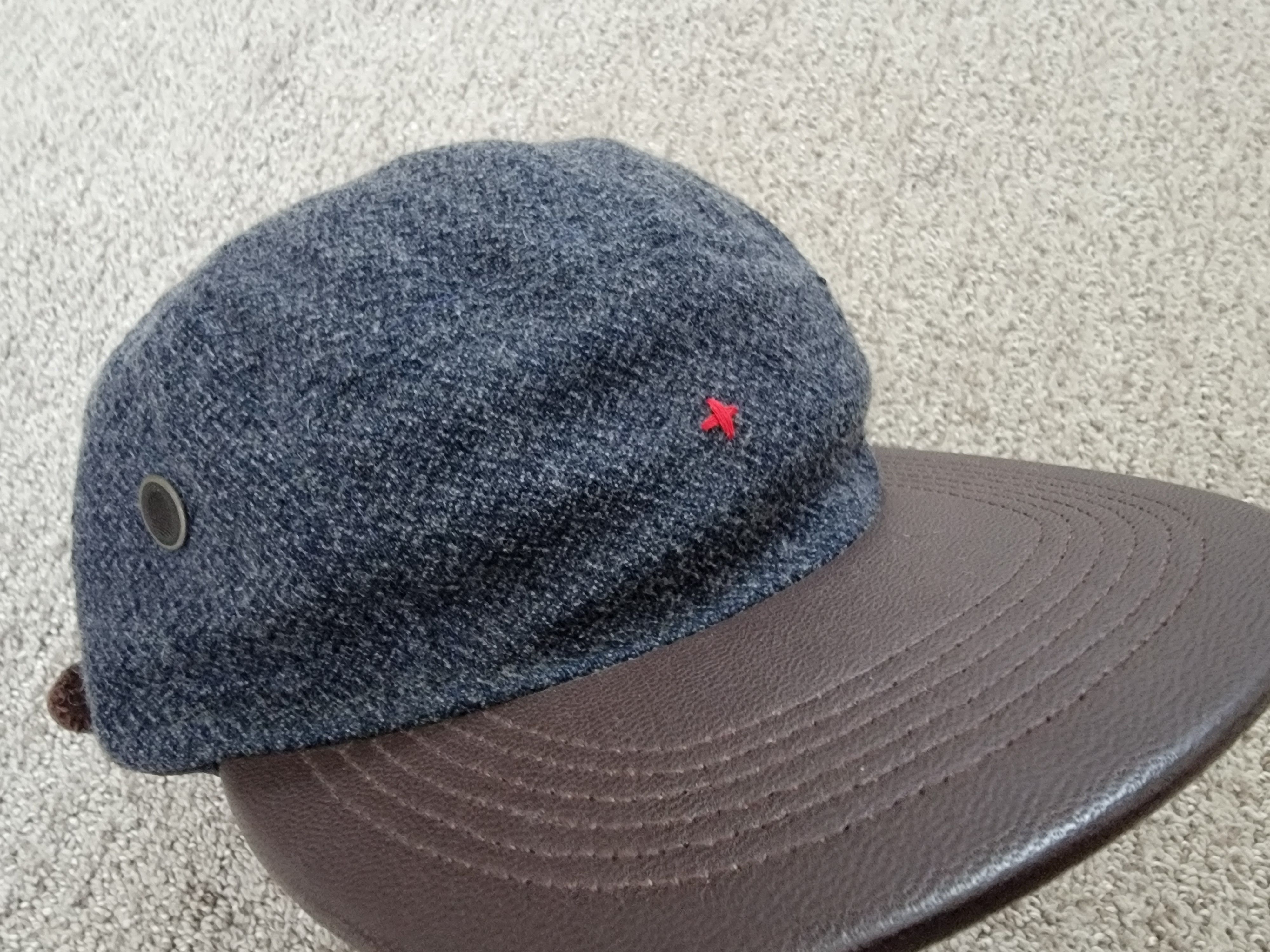 Apolis APOLIS Wool Flannel Leather Brim Adjustable Camp Hat Size ONE SIZE - 4 Thumbnail