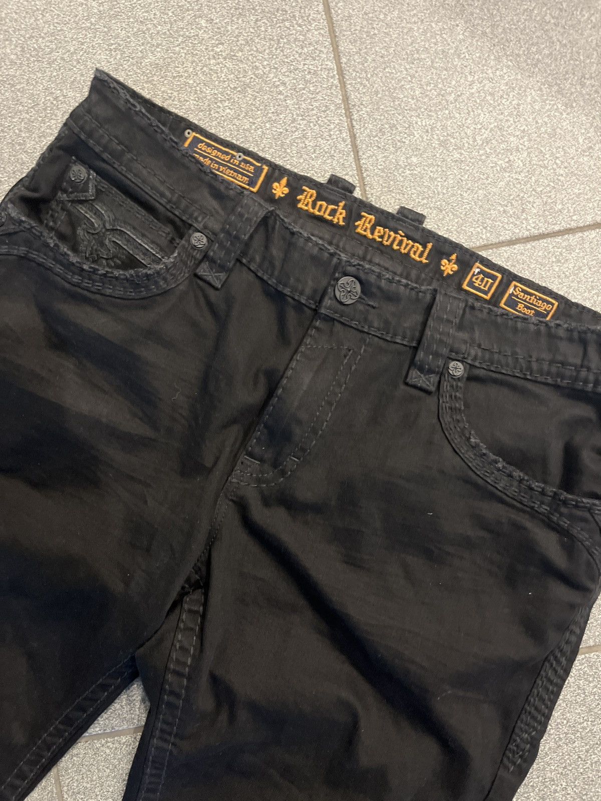 Rock Revival Rick revival black bootcut denim Size US 40 / EU 56 - 3 Thumbnail