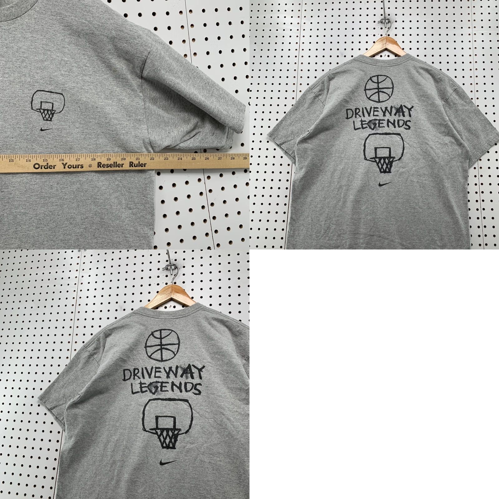 Nike Nike T Shirt Mens L Gray VTG Y2K Driveway Basketball Legends Hooper Swoosh Size US L / EU 52-54 / 3 - 9 Thumbnail