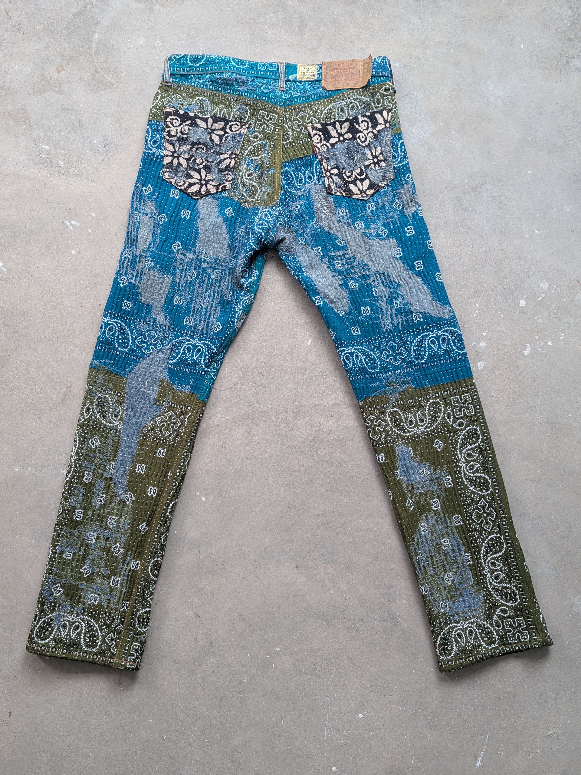 Levi's OFFER TODAY 🔥 Vintage Levis 501 Inspired Proleta Re Art Size US 35 - 25 Thumbnail
