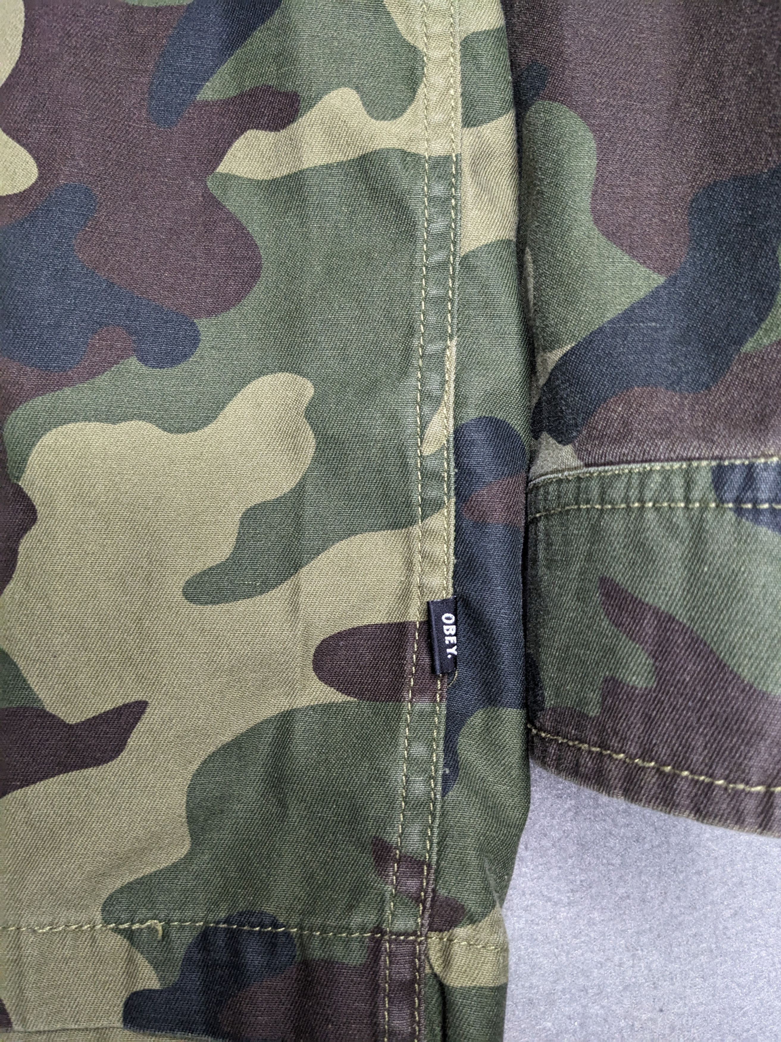 Obey Obey Woodland Camo Field Jacket Mens Small Military Shirt Size US S / EU 44-46 / 1 - 7 Thumbnail