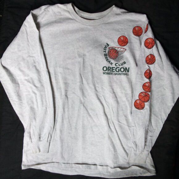 NCAA × Vintage Vintage Oregon Ducks Fast Break Club Basketball T-Shirt Size US XL / EU 56 / 4 - 2 Thumbnail