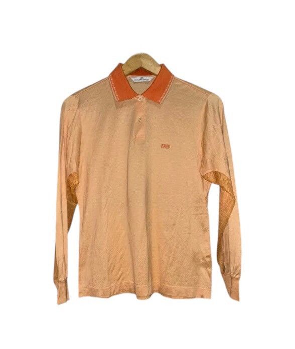 Balenciaga × Designer Vintage Balenciaga Long Sleeve Cream PoloShirt Size US M / EU 48-50 / 2 - 1 Thumbnail