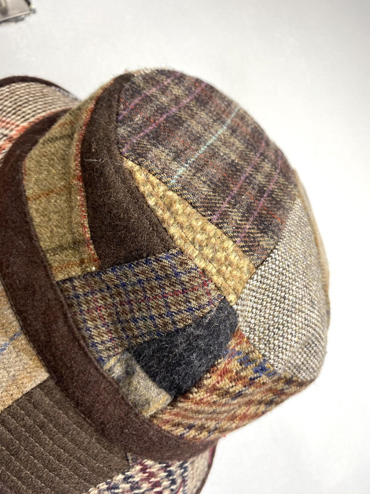 Other Rare! Guerra 1855 Wool Patchwork Cap Hat Made In Italy Size 30 - 6 Thumbnail
