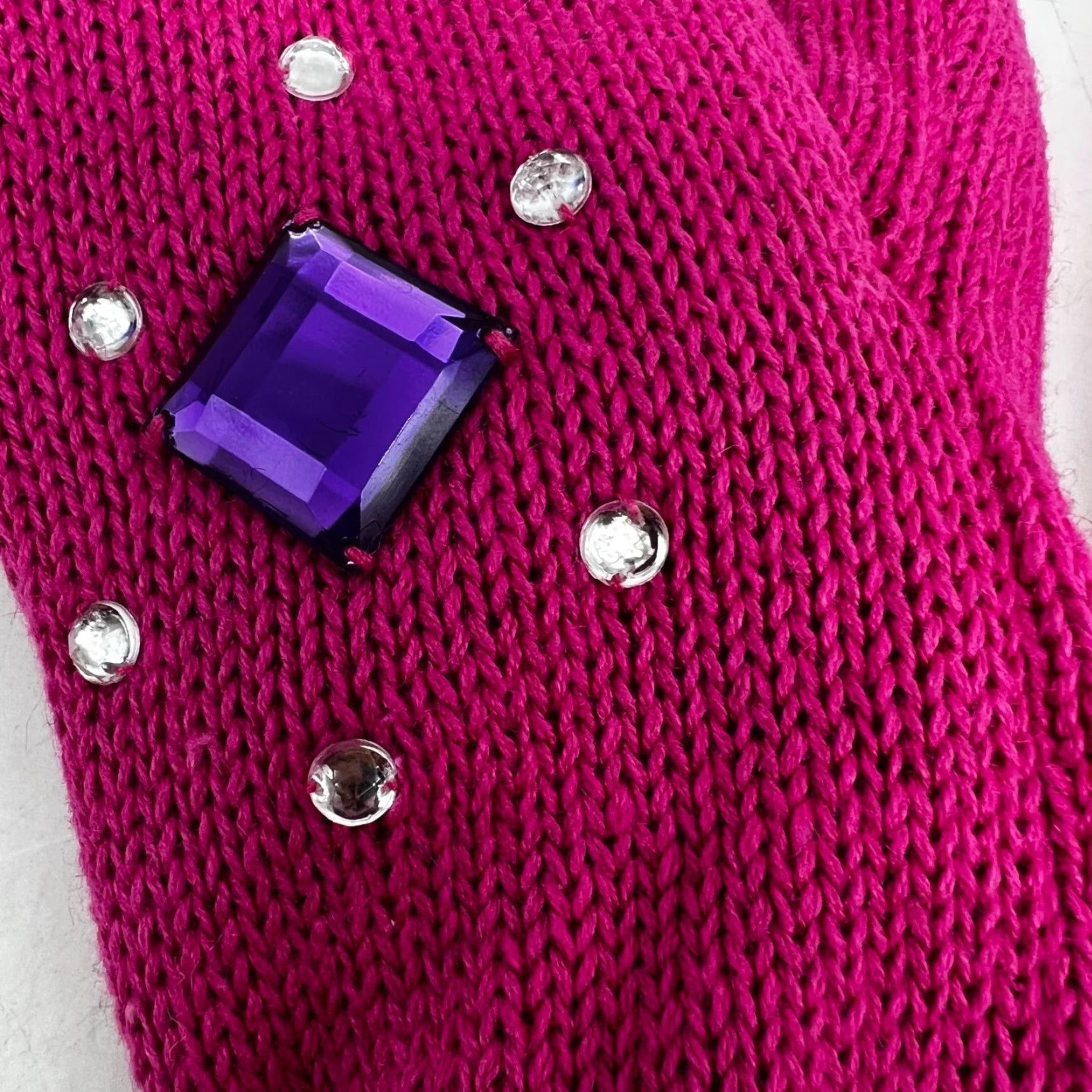 Pinko HANDMADE Mittens Women M Multicolor Recycled Acrylic Fleece Lining Fall Winter Size M / US 6-8 / IT 42-44 - 3 Thumbnail