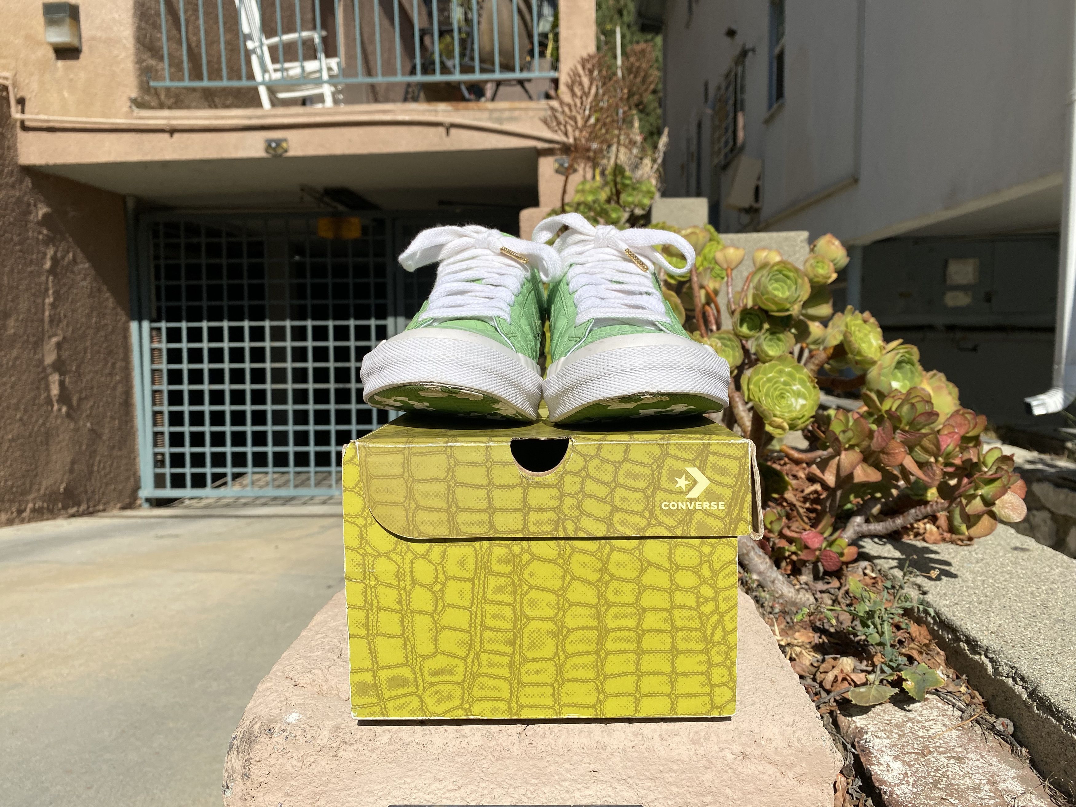 Converse × Golf le Fleur Converse x Golf Le Fleur One Star ‘Gator Collection - Green’ Size US 8.5 / EU 41-42 - 3 Thumbnail