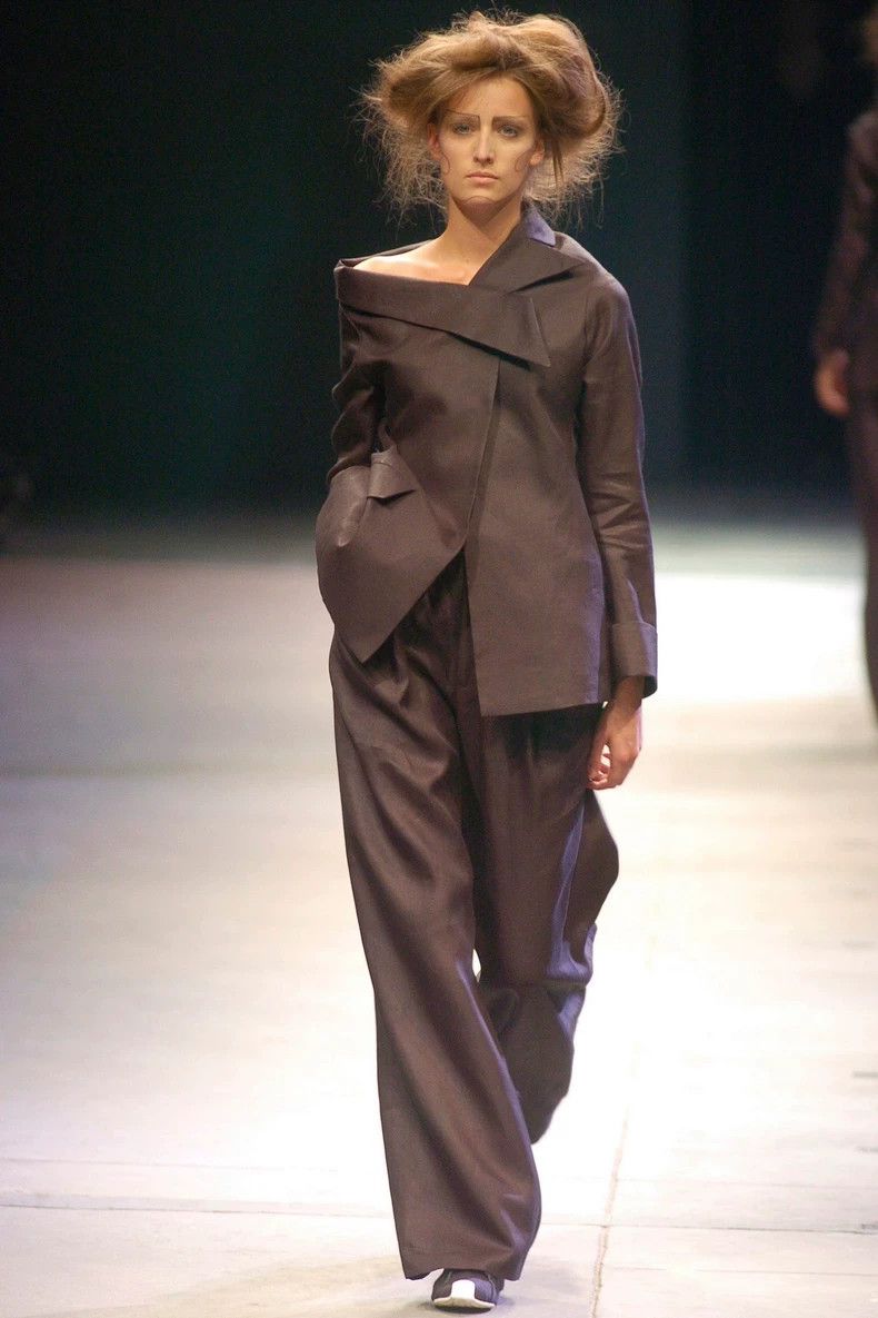 Yohji Yamamoto 05ss slanting shoulder design asymmetric jac