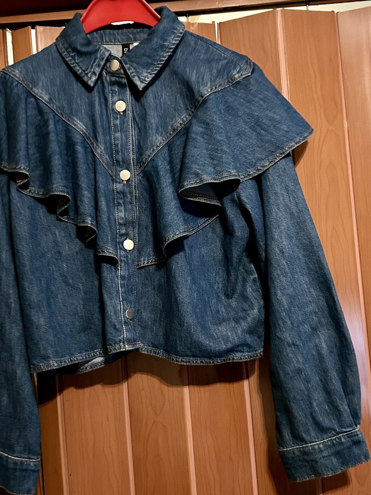 H&M H&M Denim ruffles button down shirt Size M / US 6-8 / IT 42-44 - 9 Thumbnail