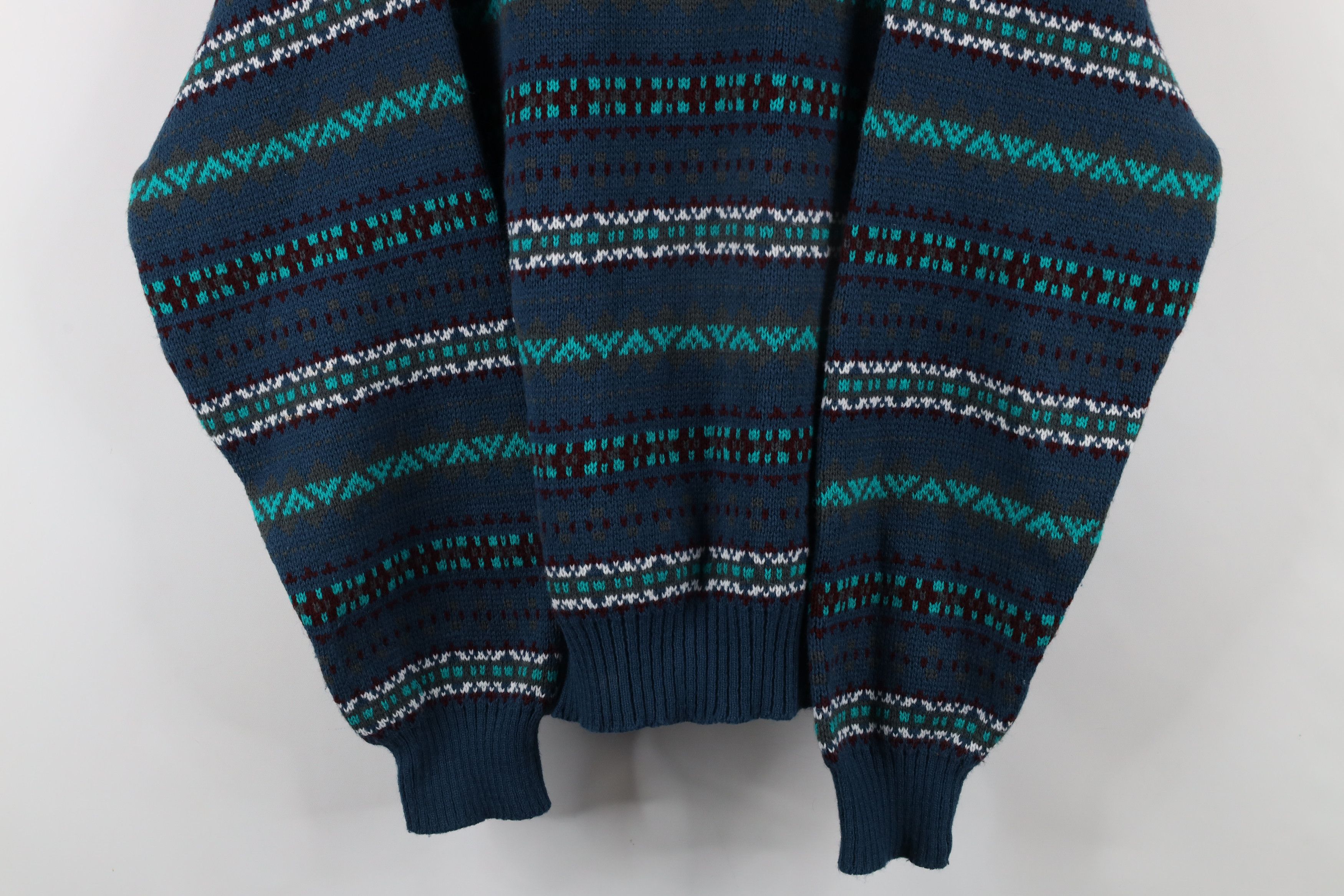Vintage Vintage 90s Streetwear Fair Isle Crewneck Sweater Acrylic Size US L / EU 52-54 / 3 - 3 Thumbnail