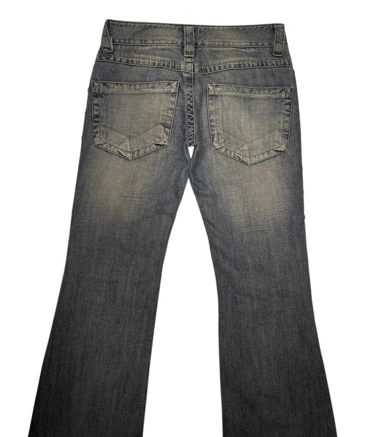 If Six Was Nine VANQUISH DISTRESSED RUSTY MUD WASH FLARE JEANS Size US 30 / EU 46 - 4 Thumbnail