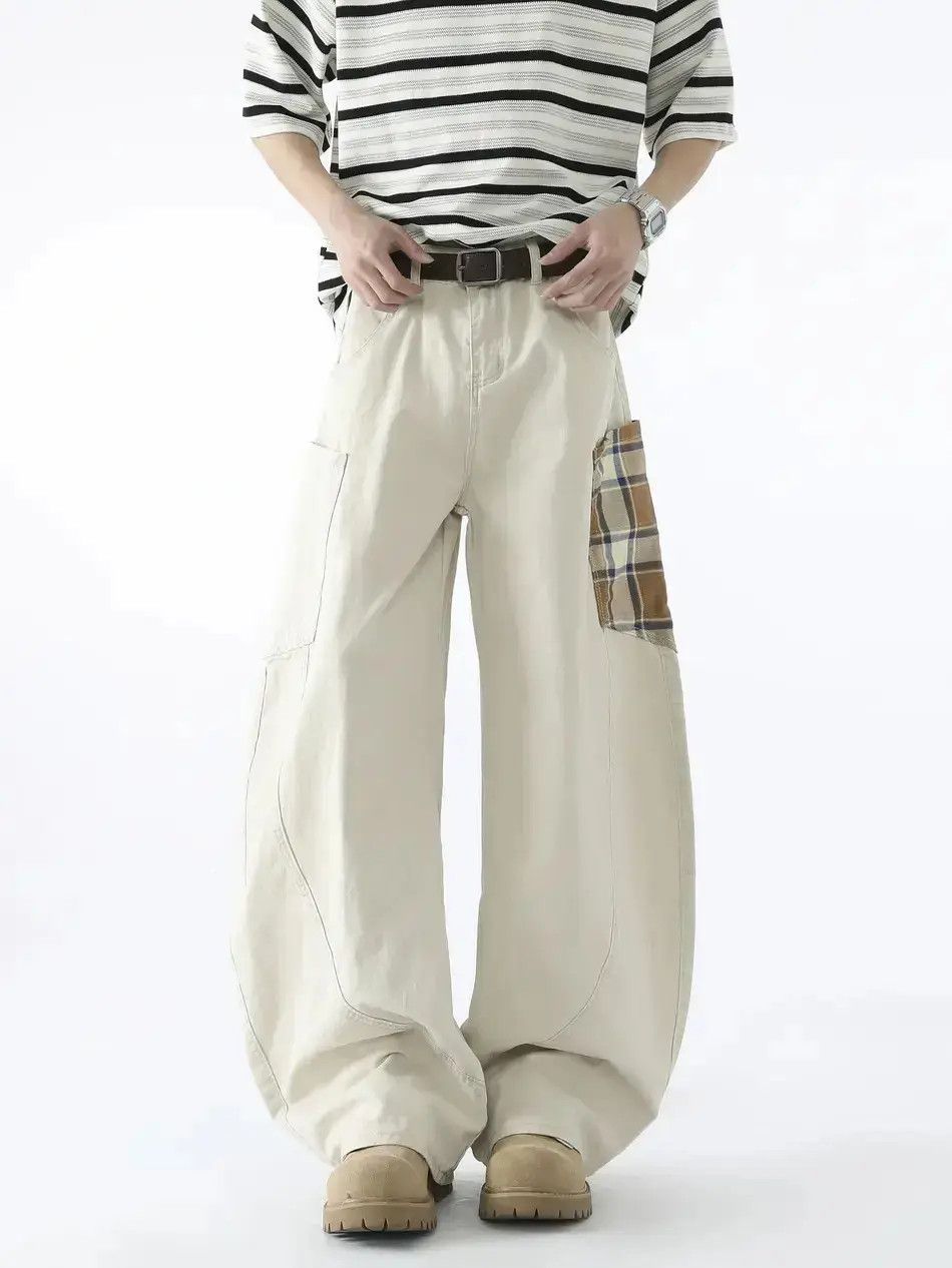 Japanese Brand Retro loose straight leg casual jeans Size US 32 / EU 48 - 2 Thumbnail