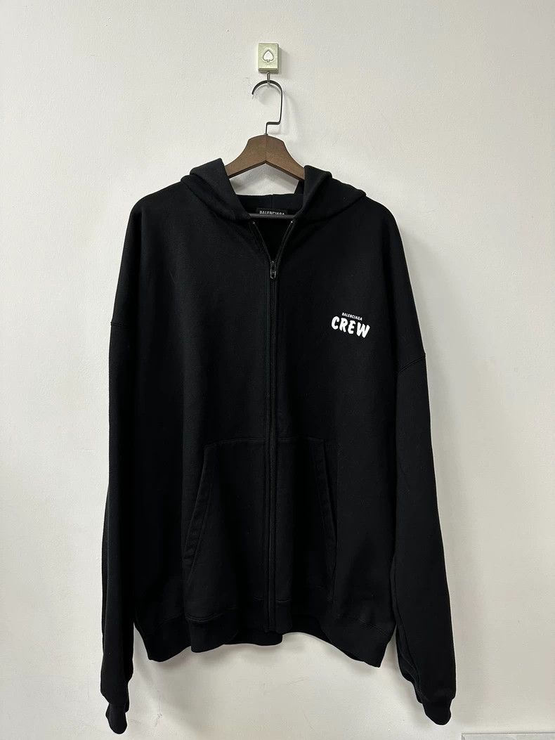 Balenciaga Balenciaga Black crew zipper hoodie Size US XS / EU 42 / 0 - 1 Thumbnail