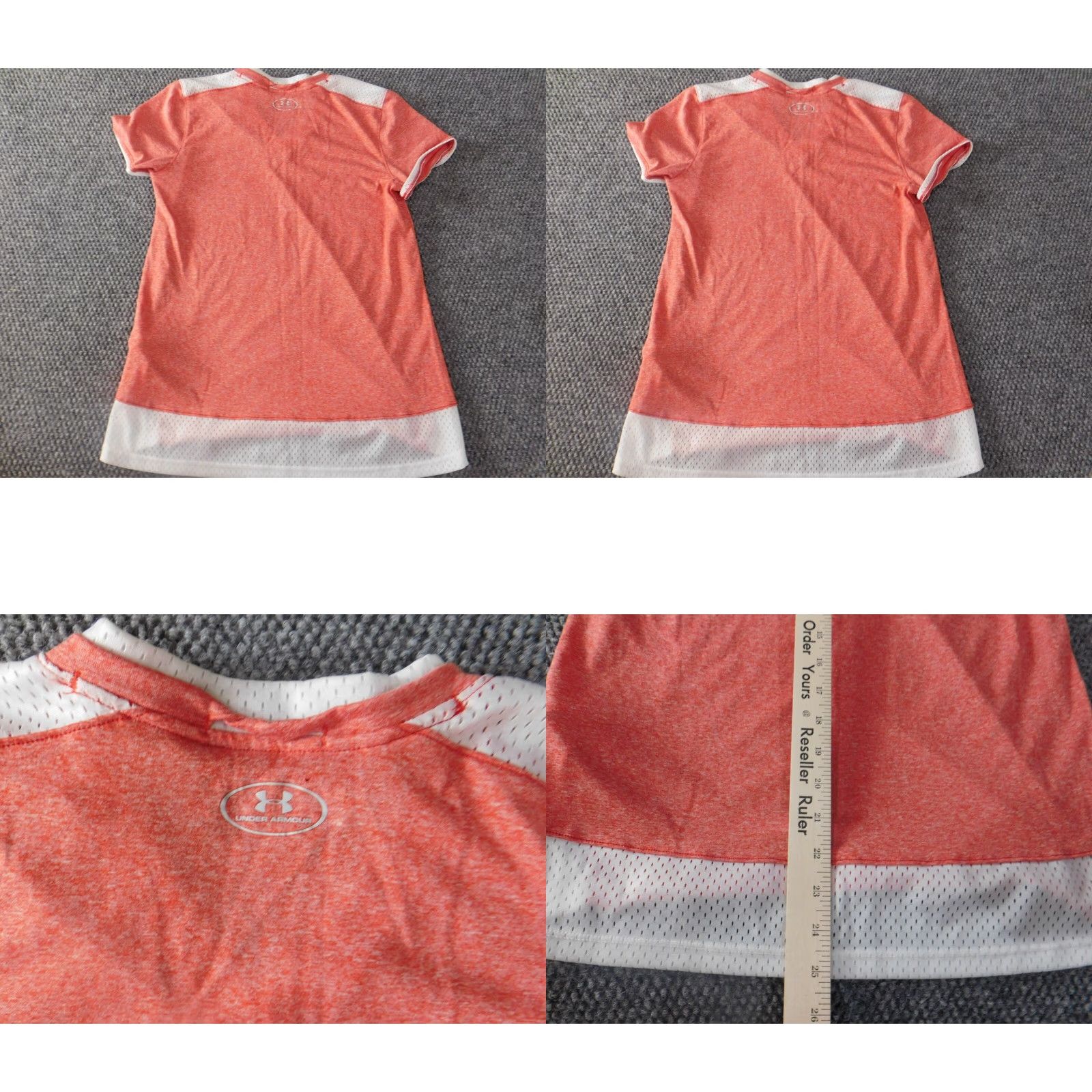 Under Armour Under Armour Womens Shirt Small pink V-Neck Short Sleeve T-Shirt Casual Regular Pink Classic Stretch Womens Size S / US 4 / IT 40 - 8 Thumbnail