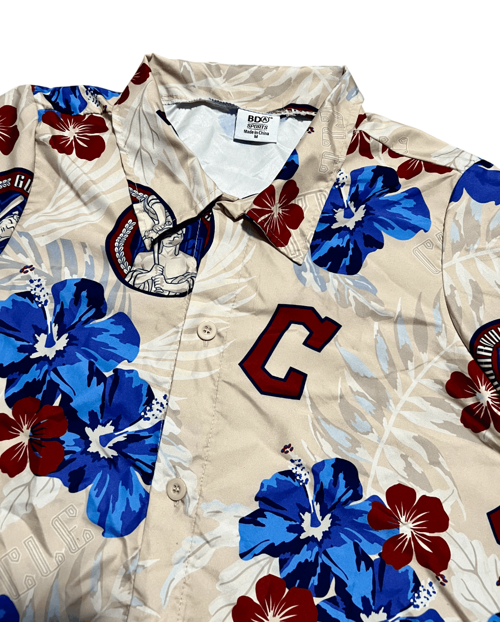 Other Cleveland Guardians Floral Short Sleeve Button Up Shirt Size US M / EU 48-50 / 2 - 3 Thumbnail