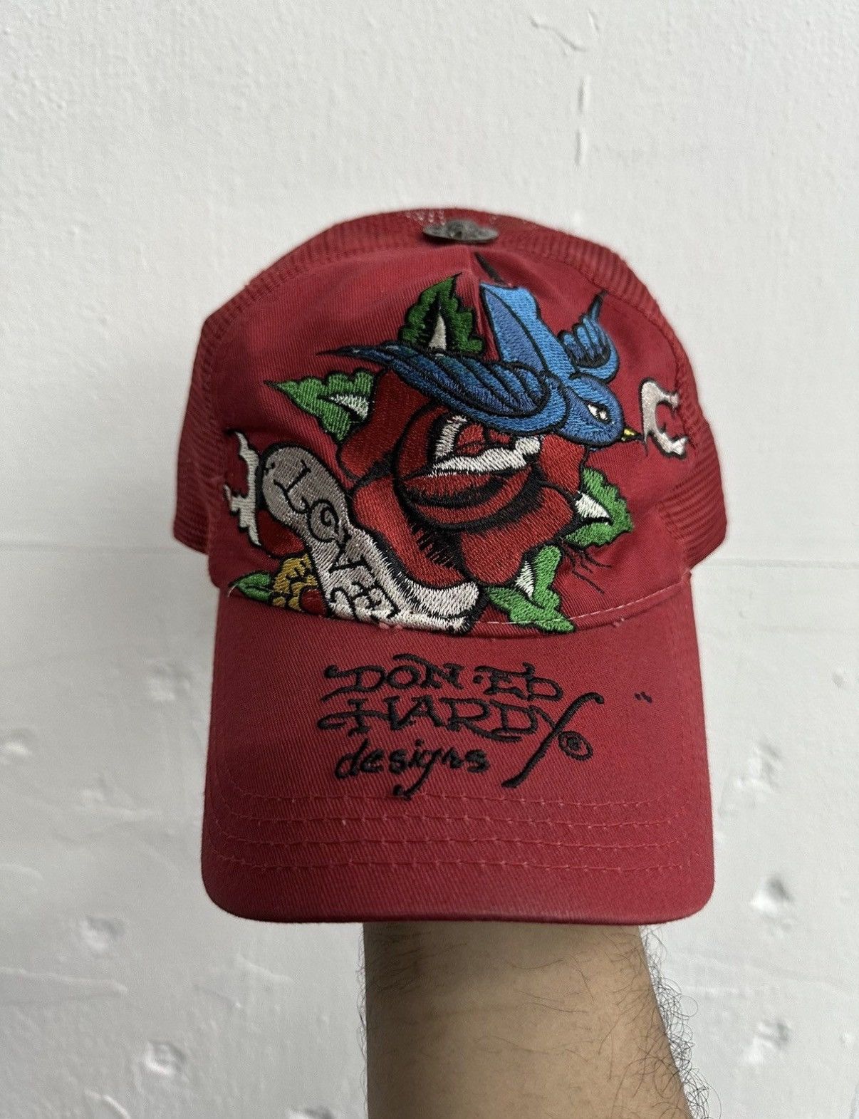 Ed Hardy VTG Ed Hardy Embroid Trucker Hat Size ONE SIZE - 2 Thumbnail