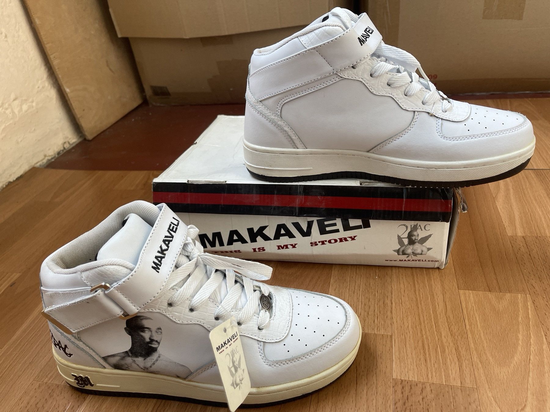Makaveli MAKAVELI Branded sneakers, 2Pac shoes, Hi Top vintage US 9 Size US 9 / EU 42 - 2 Thumbnail