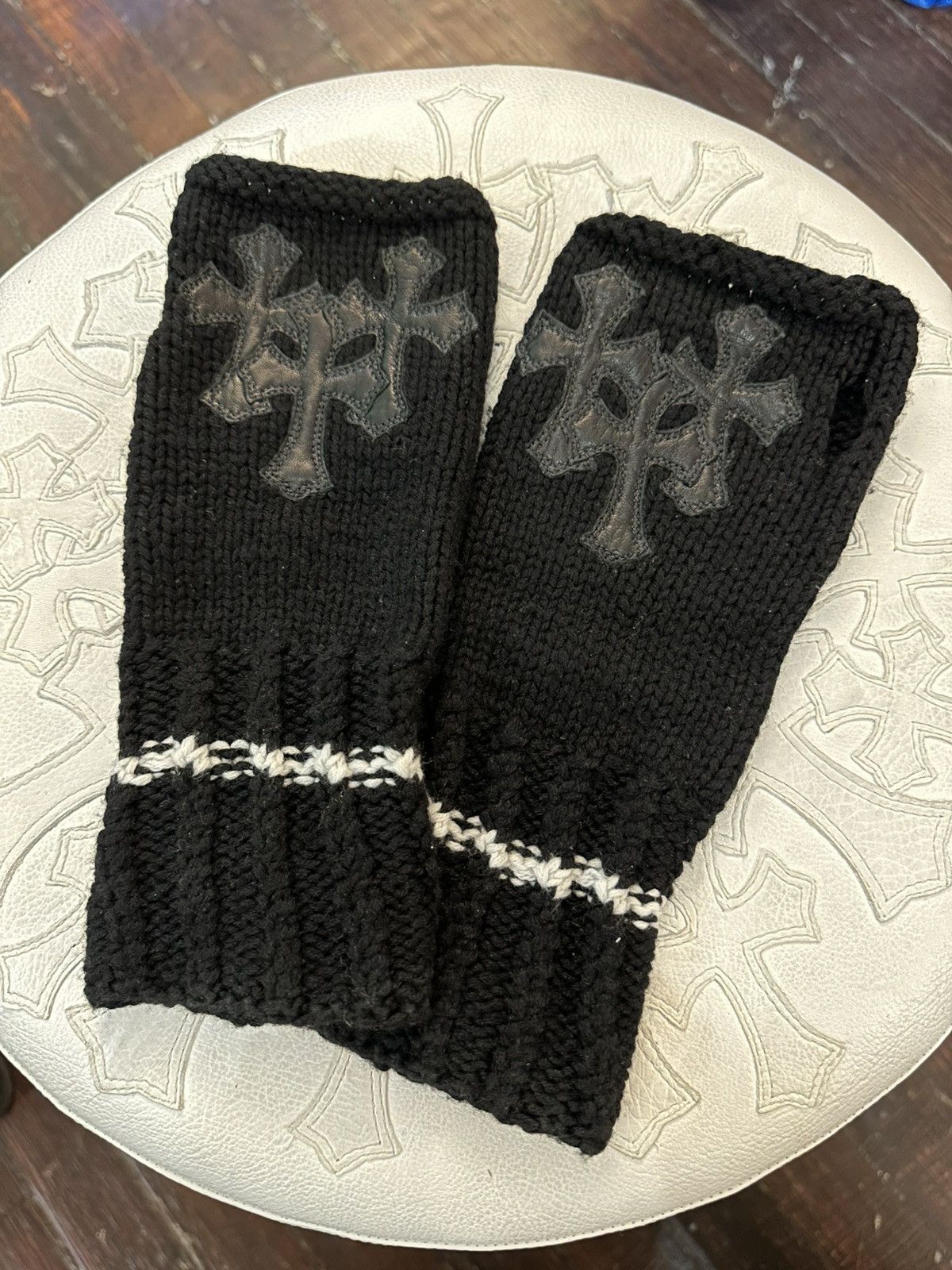 Chrome Hearts CHROME HEARTS CASHMERE CROSS PATCH GLOVES Size ONE SIZE - 2 Thumbnail