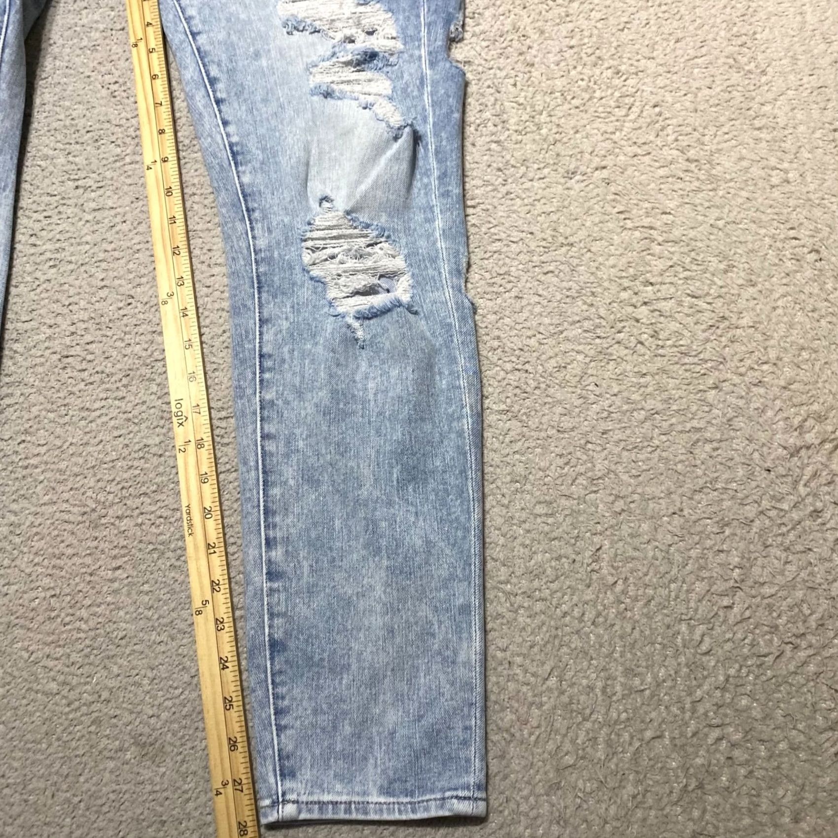 American Eagle Outfitters American Eagle Outfitters Jeans Womens 16 Blue Denim Medium Wash High Rise Jegging Distressed Stretch Size 38" / US 16 / IT 52 - 7 Thumbnail