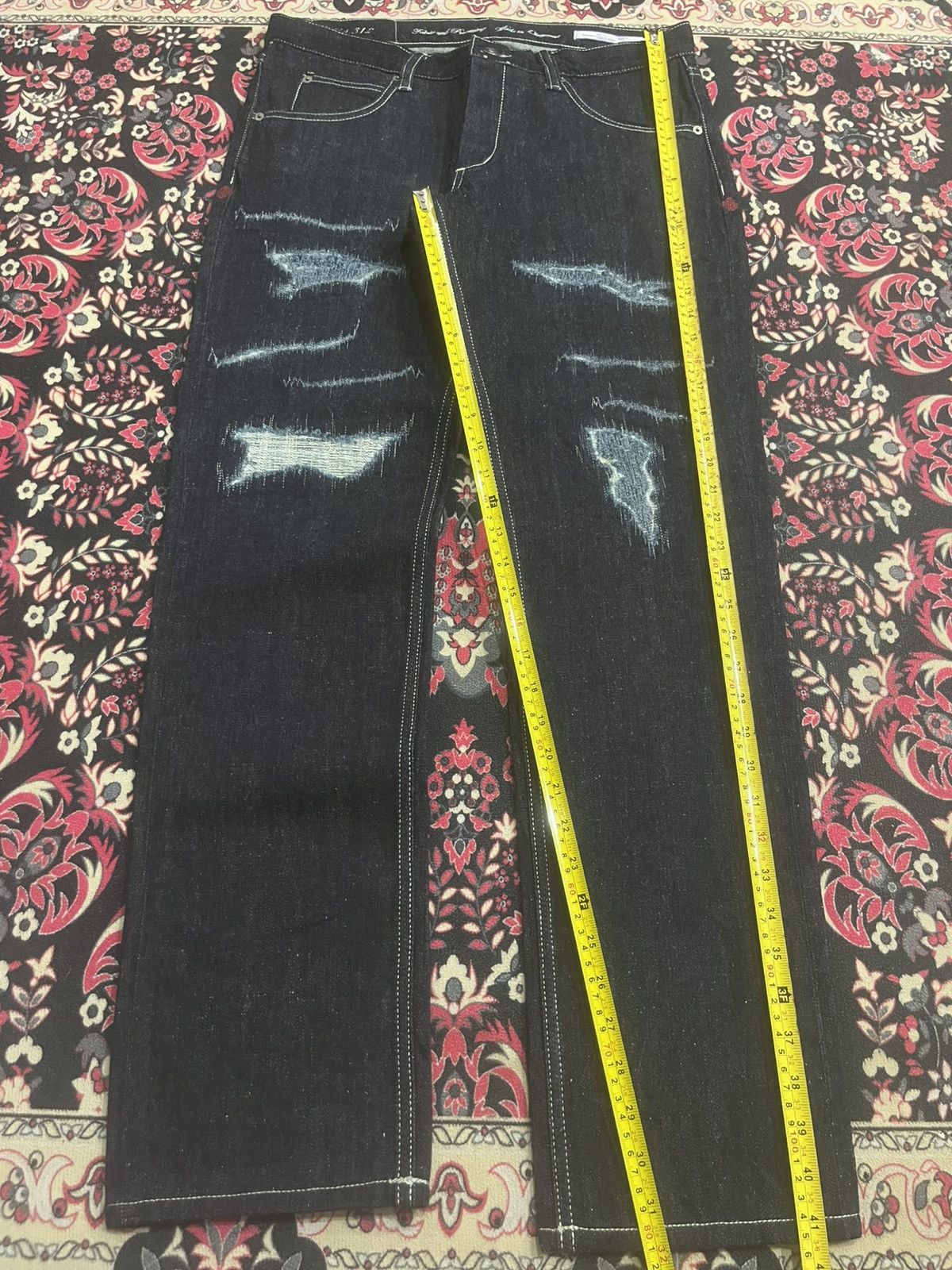 Kapital Vintage Japan Kyuten Okayama Dark Washed Sashiko Stitch Jean Size US 32 / EU 48 - 13 Thumbnail