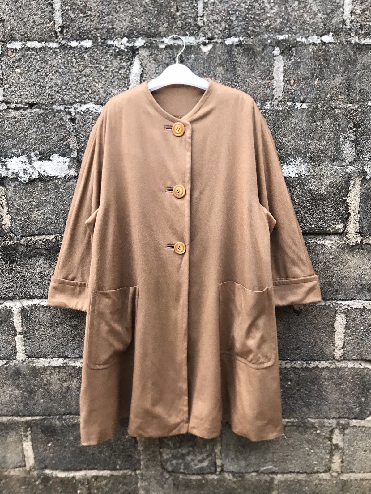 Autumn Cashmere × Hanae Mori ⚡️Hanae Mori Paris Button Cashmere Baggy Long Coat Size M / US 6-8 / IT 42-44 - 1 Thumbnail