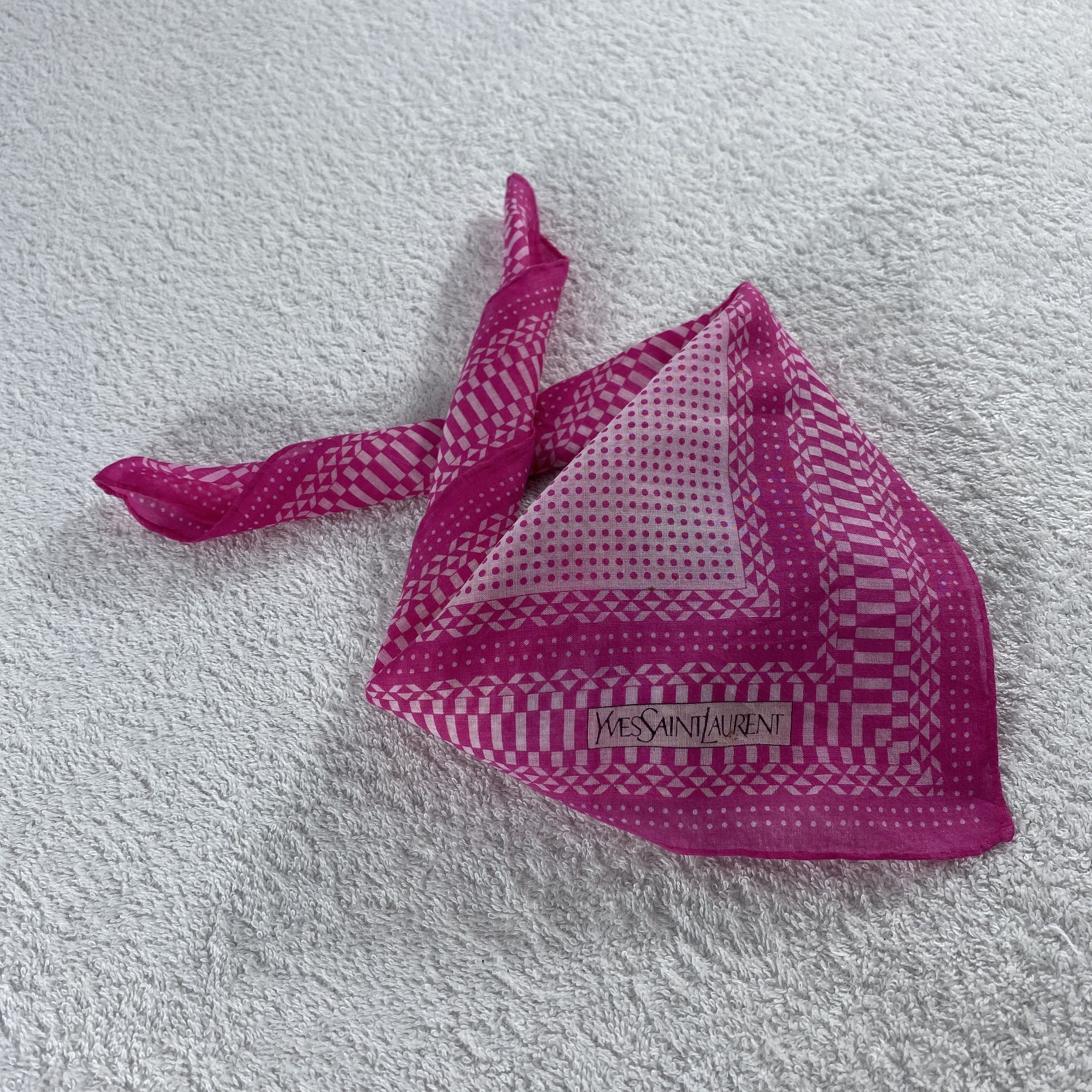 Vintage × Yves Saint Laurent Yves Saint Laurent Handkerchief / Neckerchief / Bandana Size ONE SIZE - 2 Thumbnail