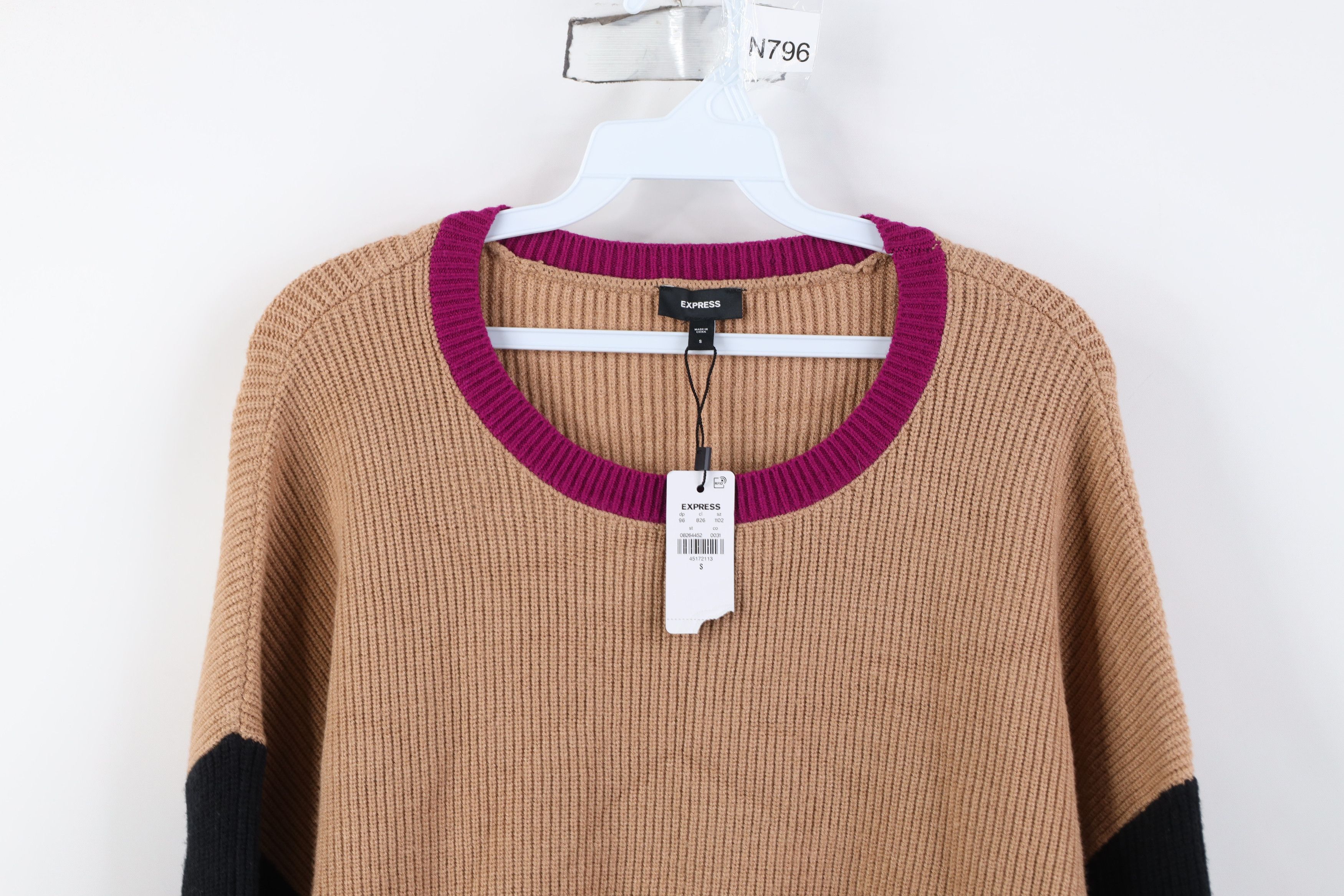Express Deadstock Vtg Y2K Express Ribbed Knit Sweater Oversized Size S / US 4 / IT 40 - 2 Thumbnail