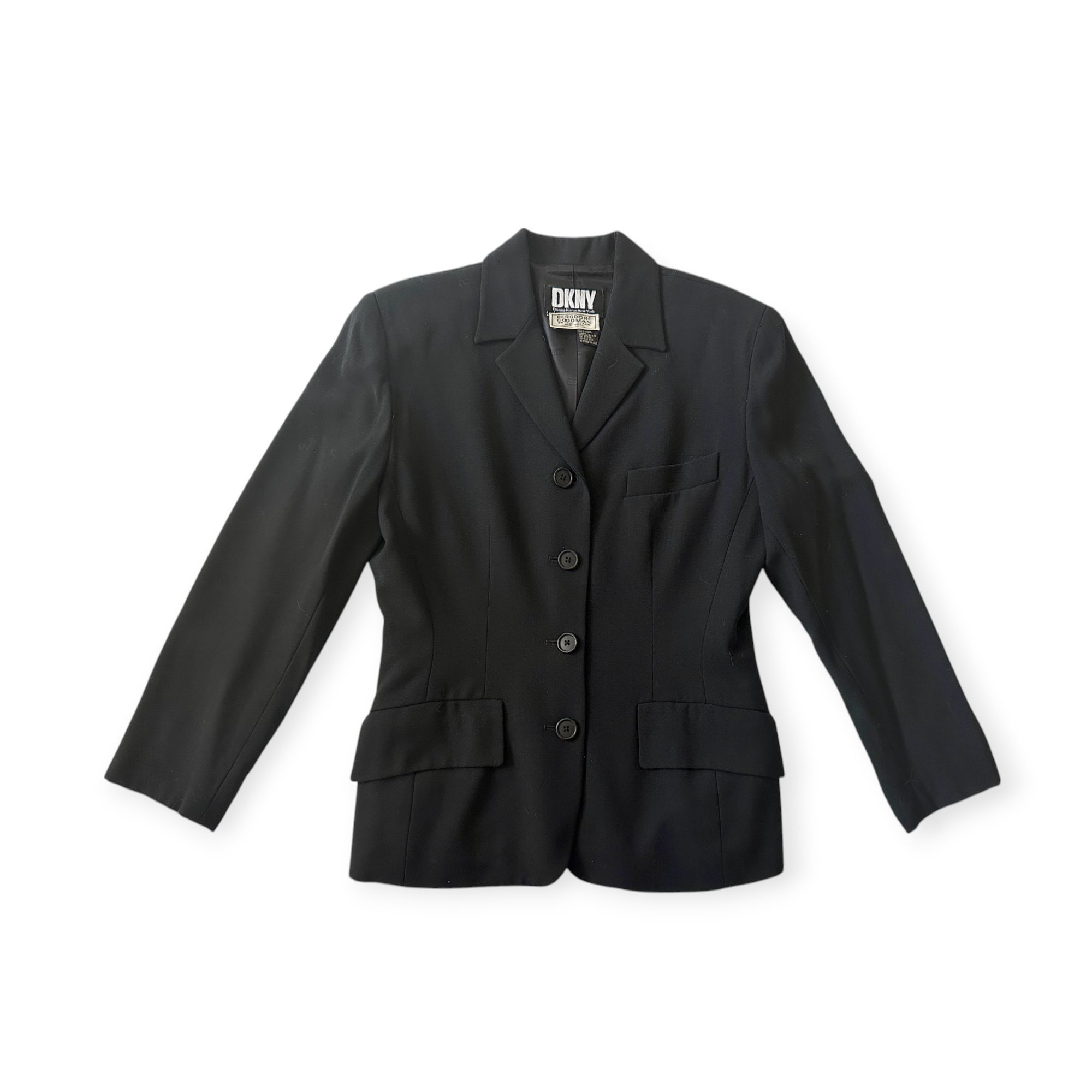 DKNY Vintage DKNY Black Wool Blazer Jacket , size 6, 90s Size M / US 6-8 / IT 42-44 - 5 Thumbnail