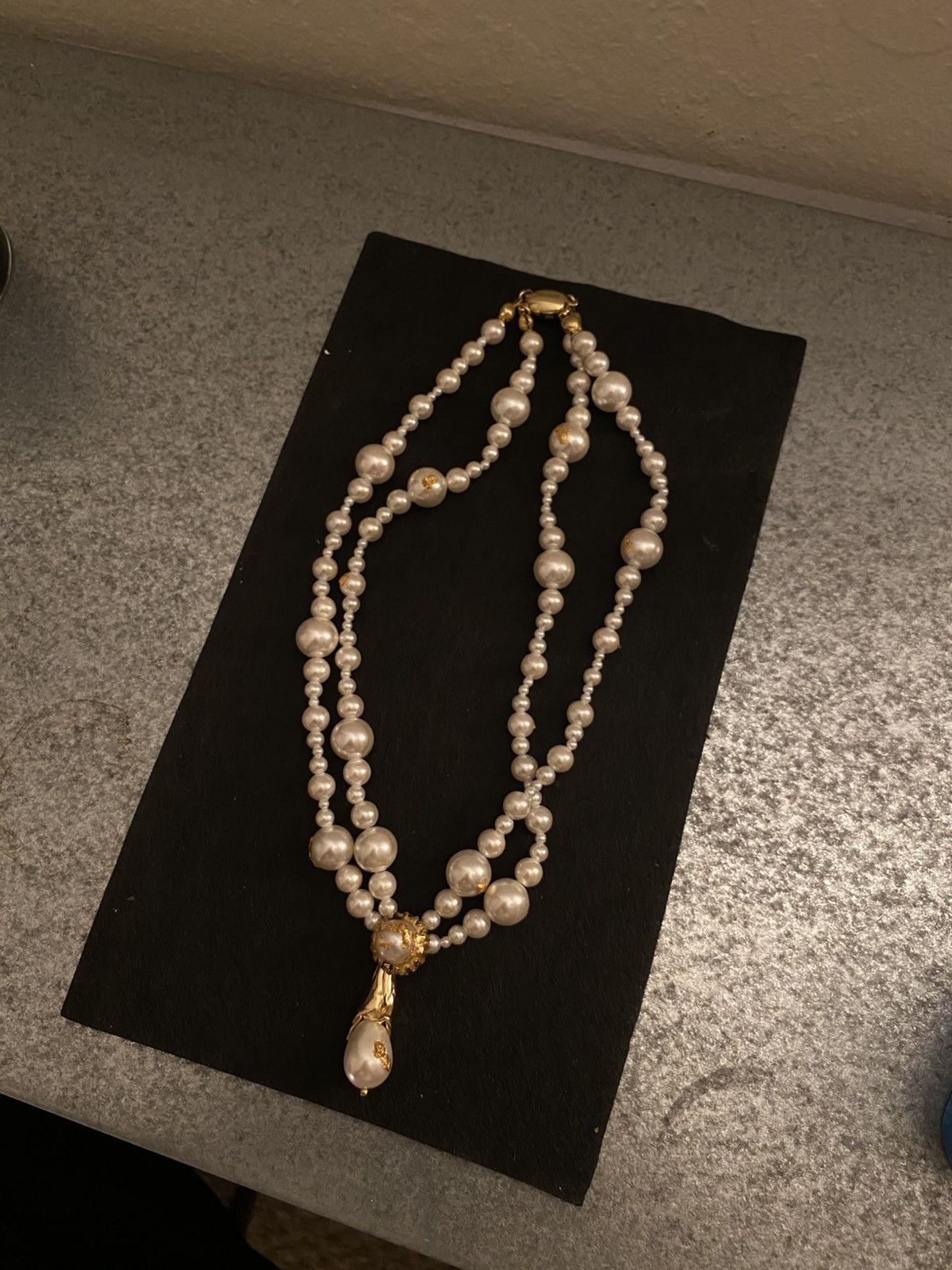 HANYING 18K Gold Plated Shell Pearl Choker